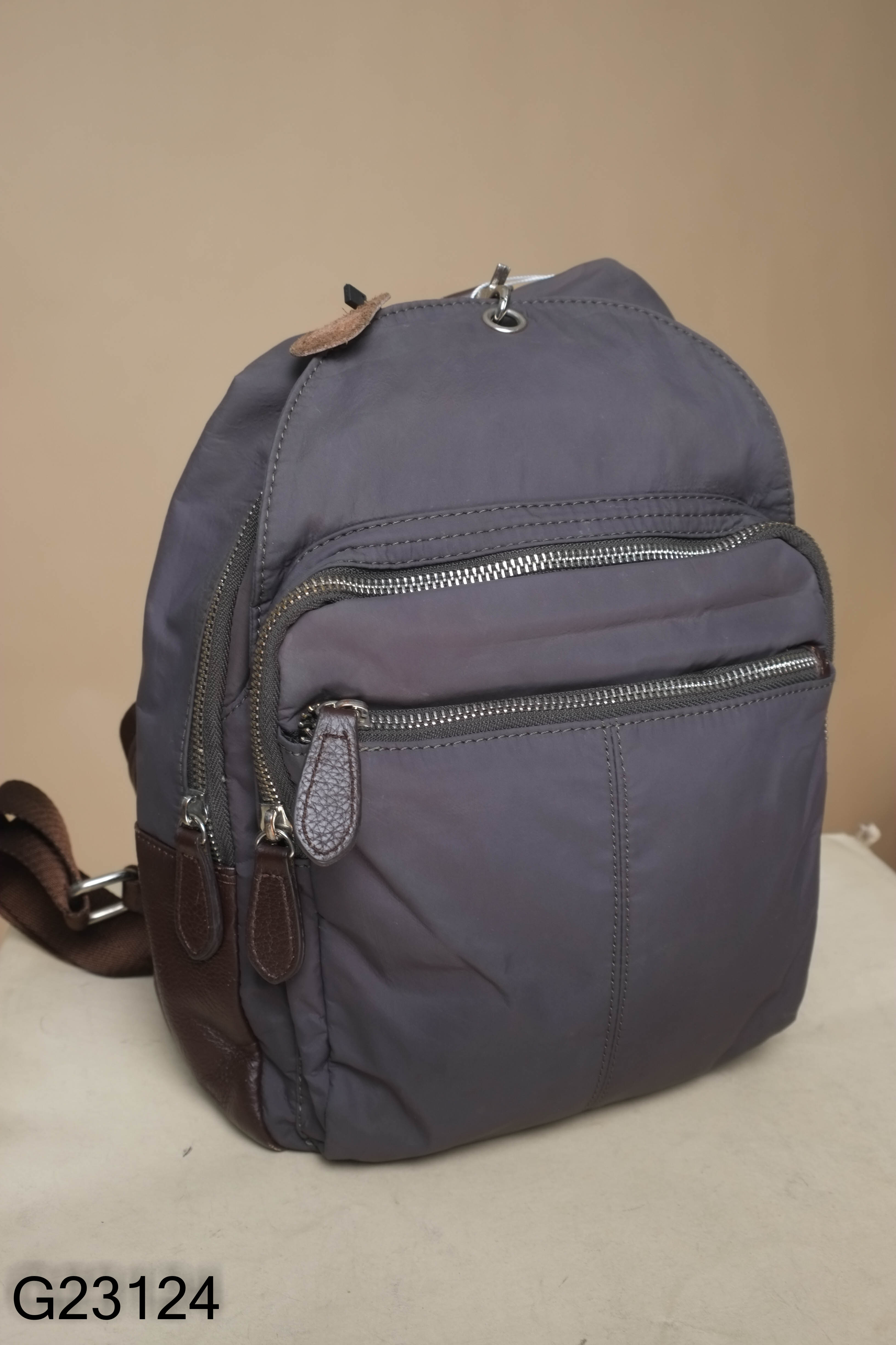 Balo mini xanh dây nâu