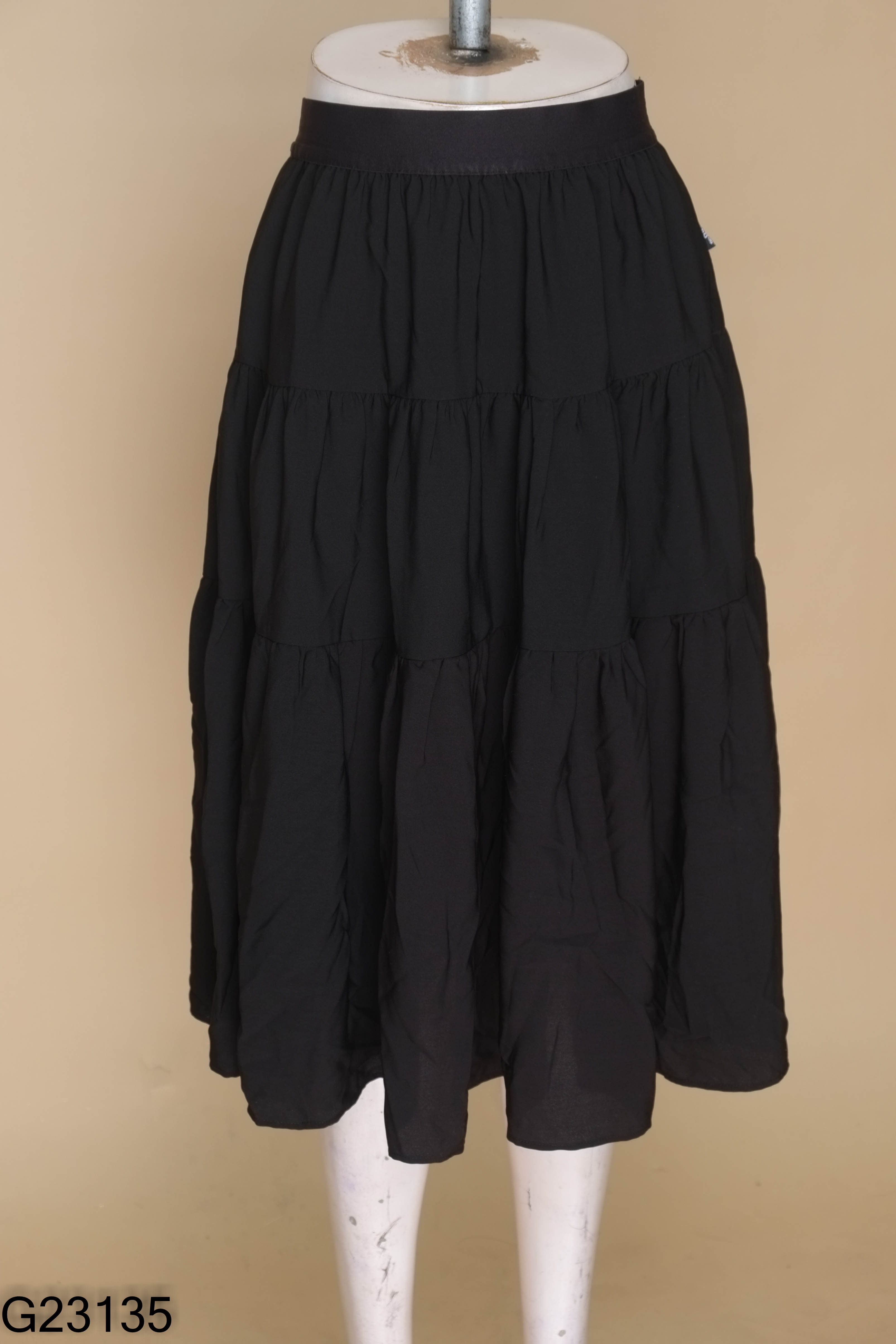 Chân váy đen YODY trơn babydoll