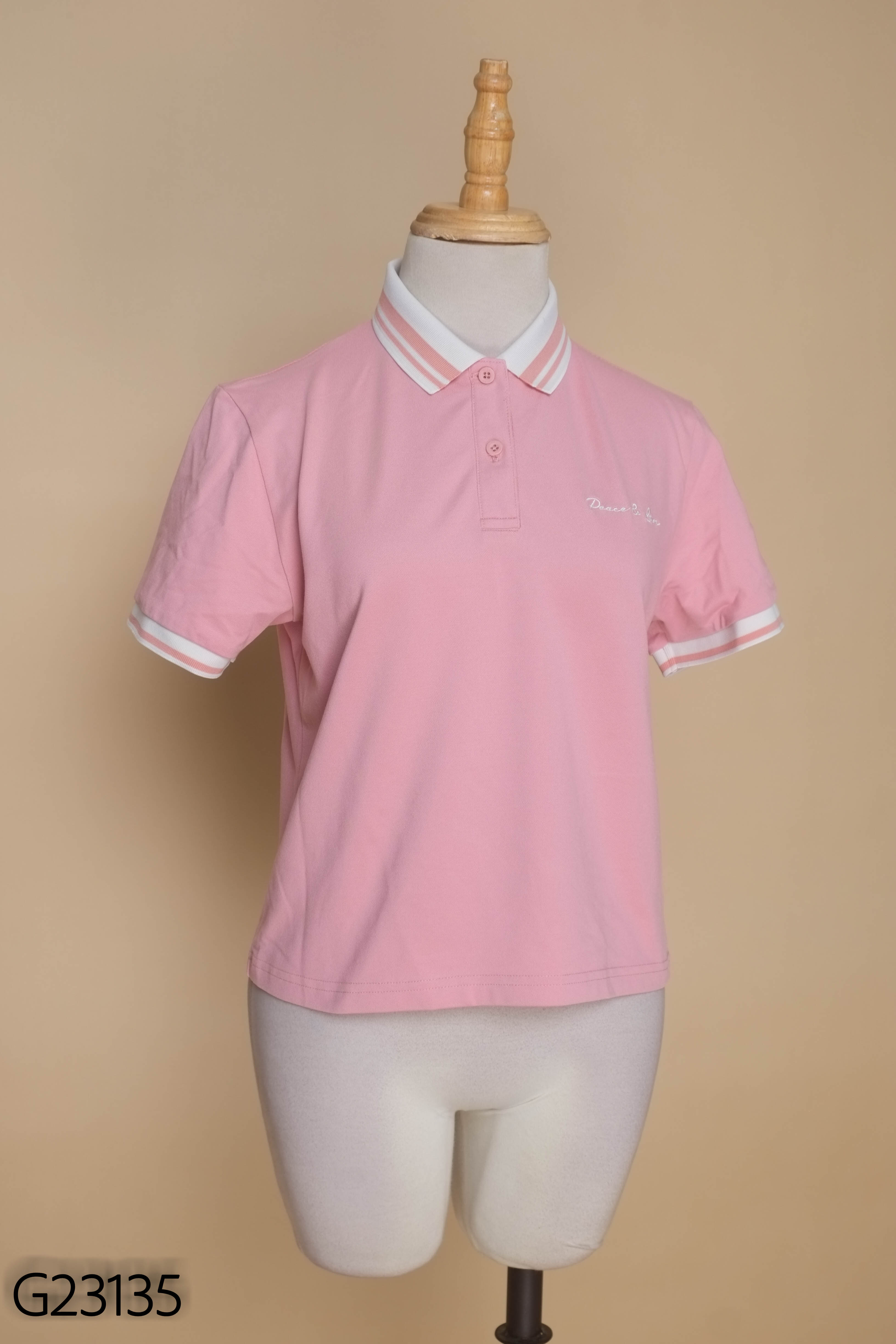 Áo polo hồng YODY dáng ngắn