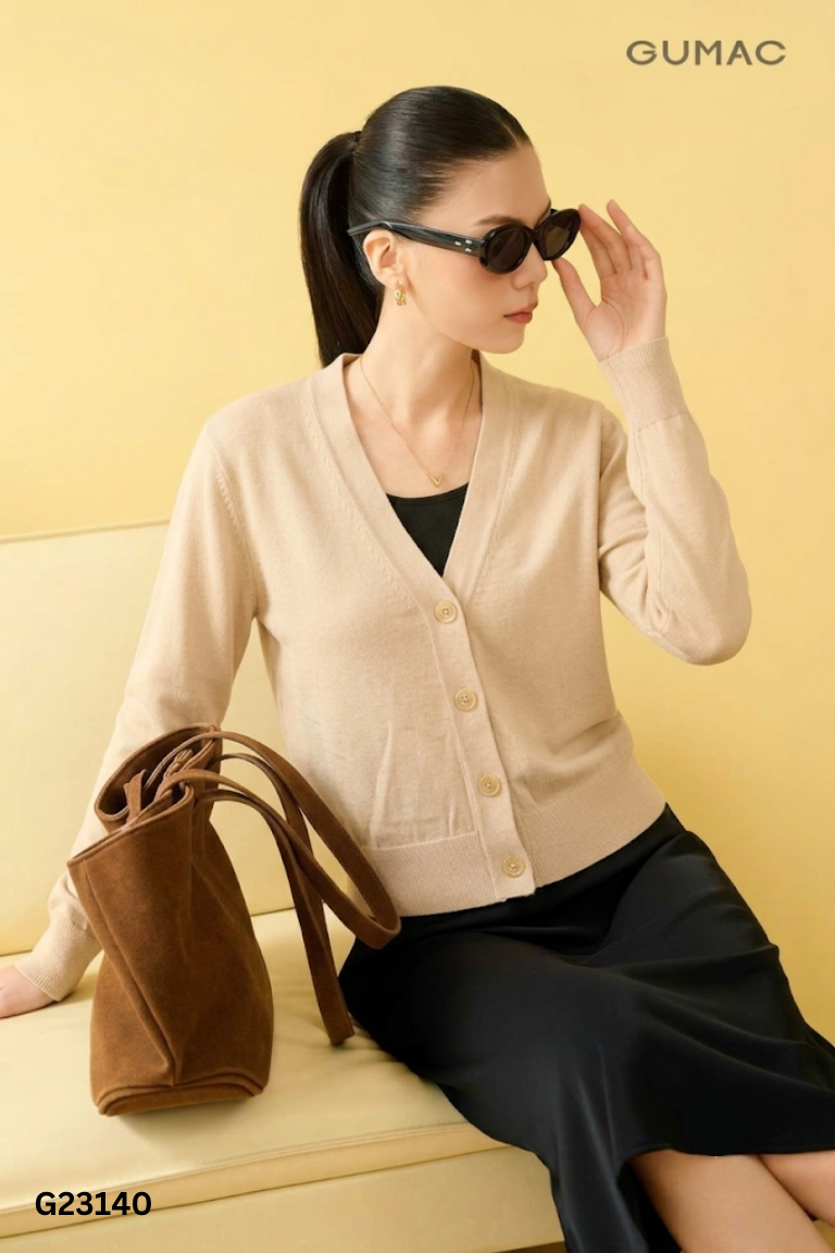 Cardigan nâu GUMAC