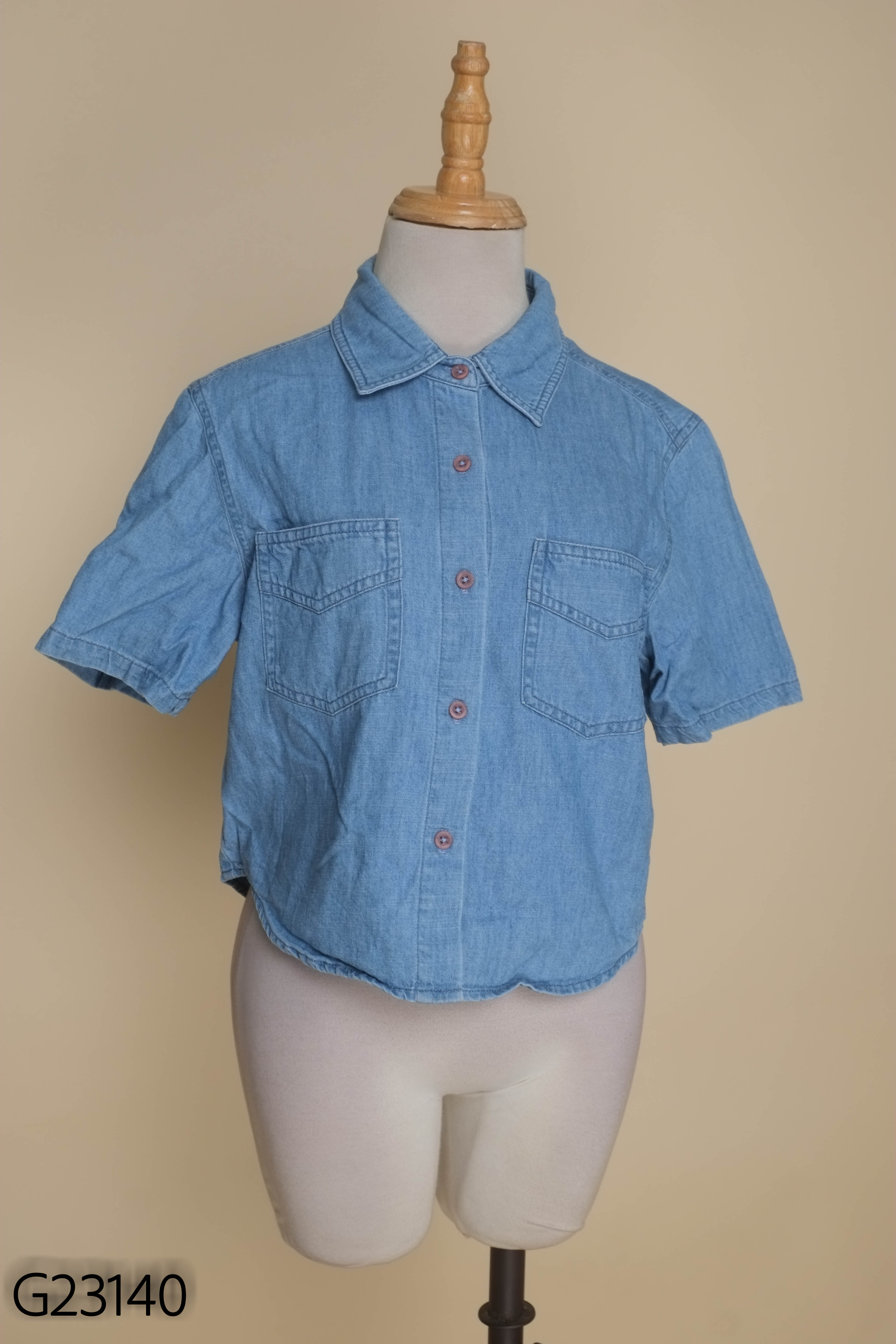 Áo sơ mi jeans xanh YODY