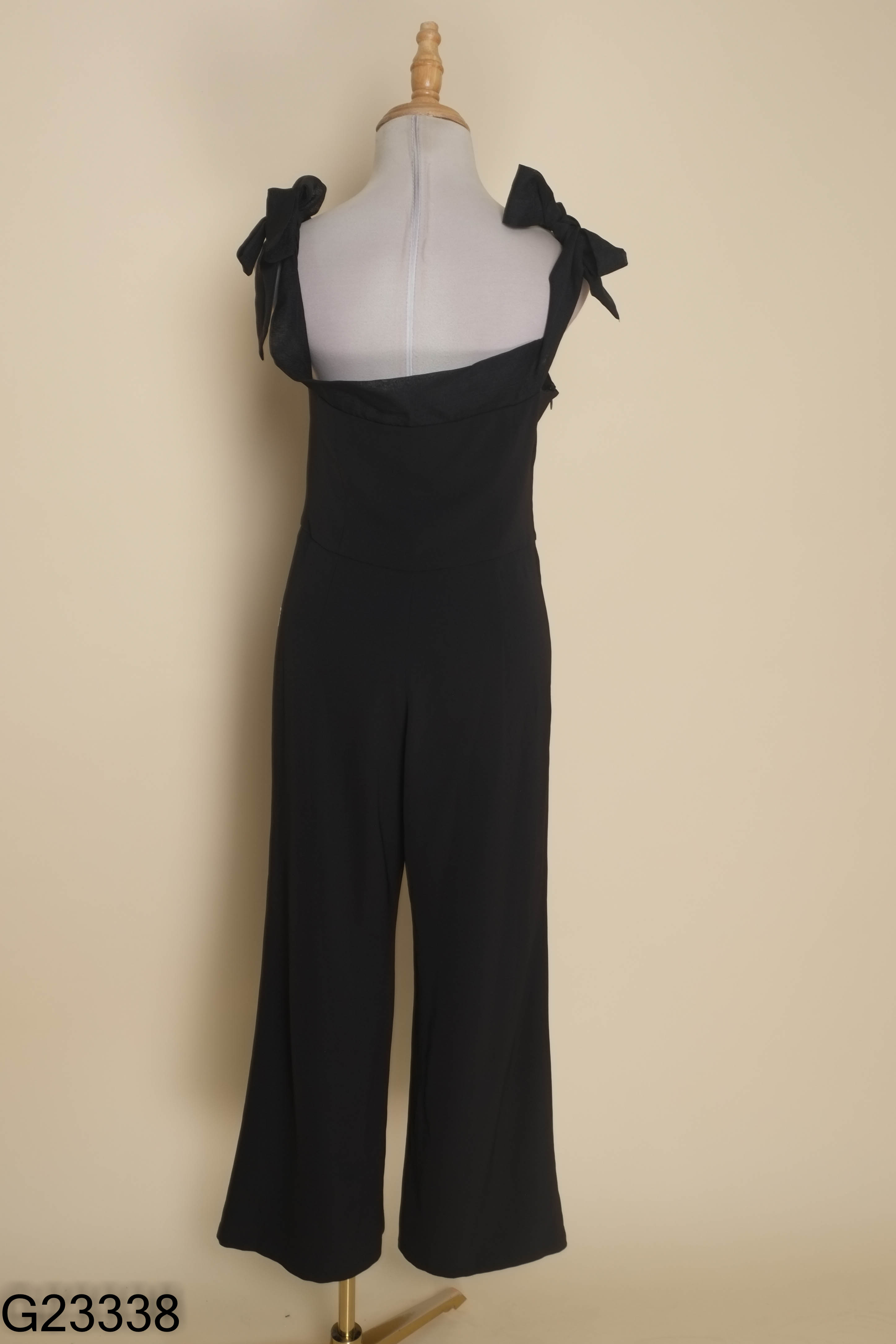Jumpsuits CARA BASIC đen 2 dây buộc nơ