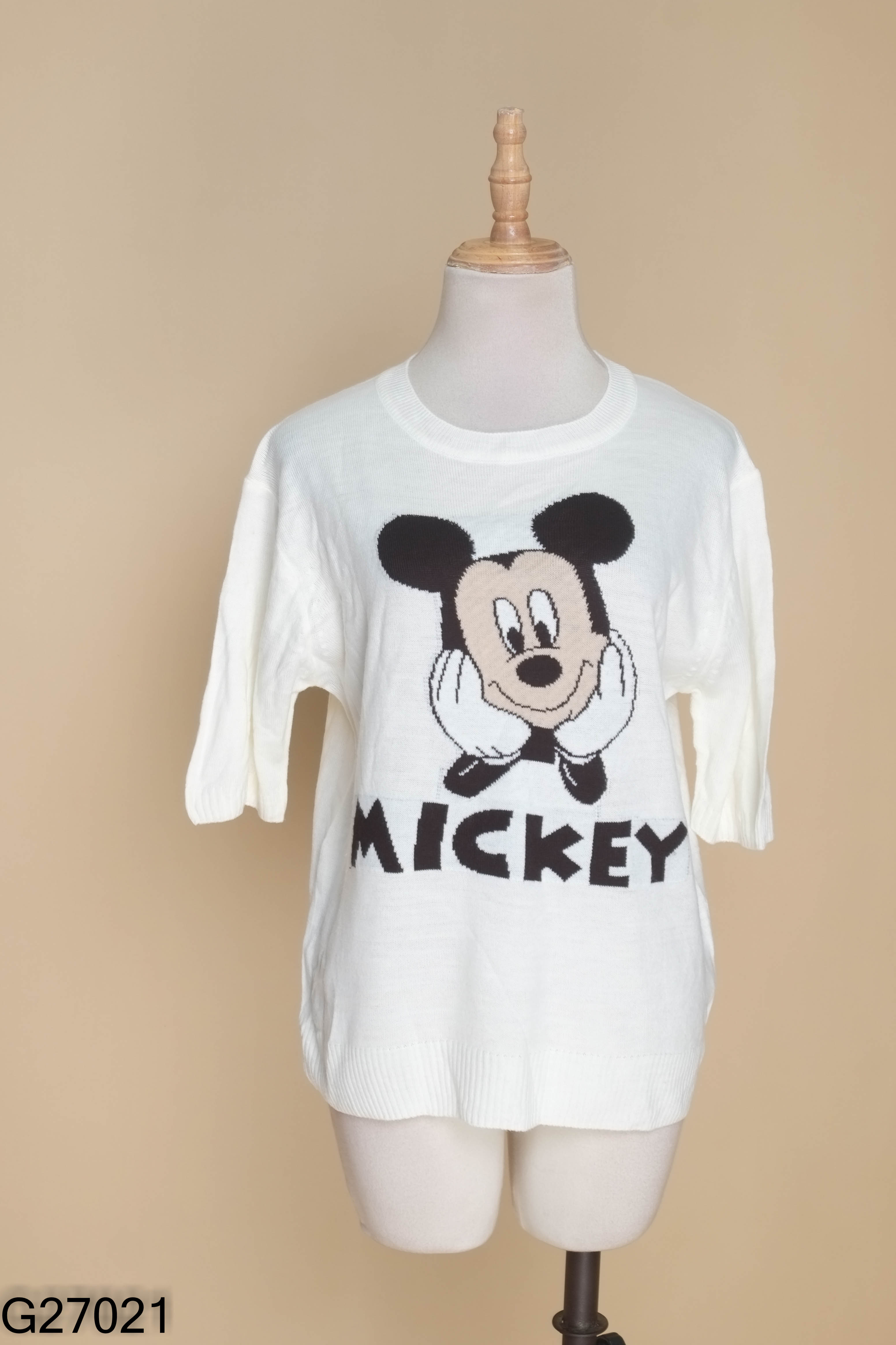 Áo len mongtoghi trắng DISNEY hình Mickey