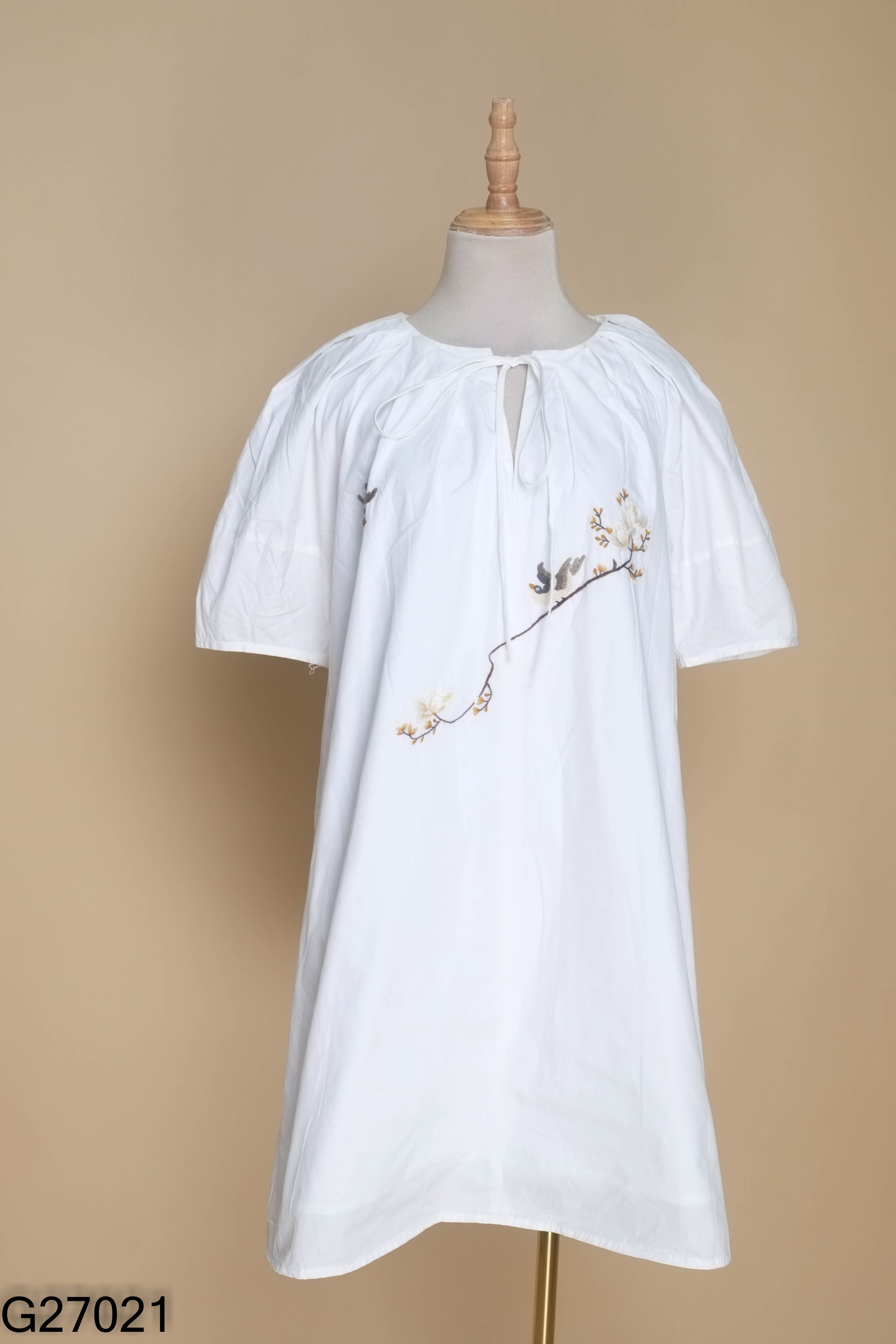 Váy trắng CỎ LAU thêu hoa