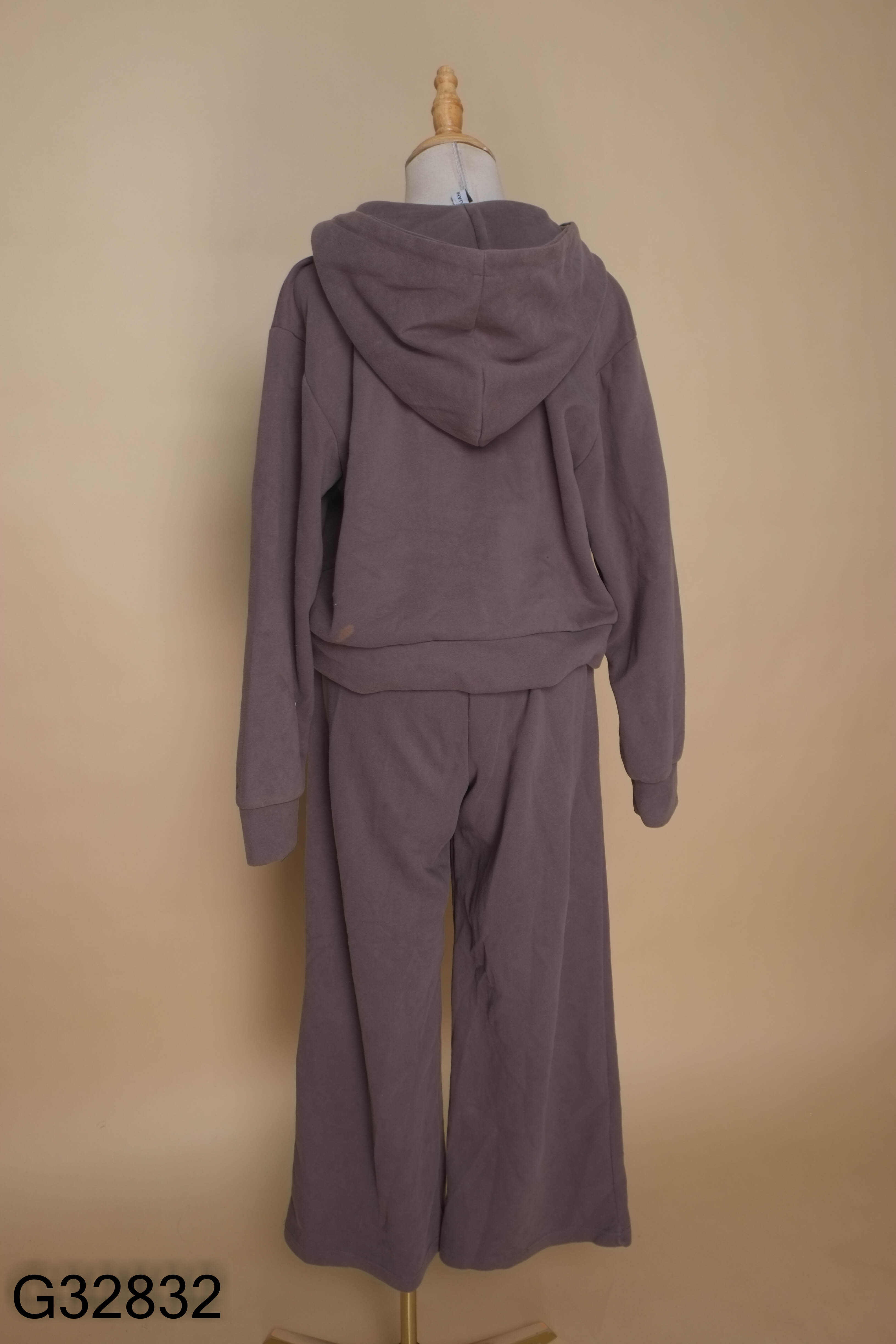 Set Áo hoodie zip nỉ xám chì + Quần