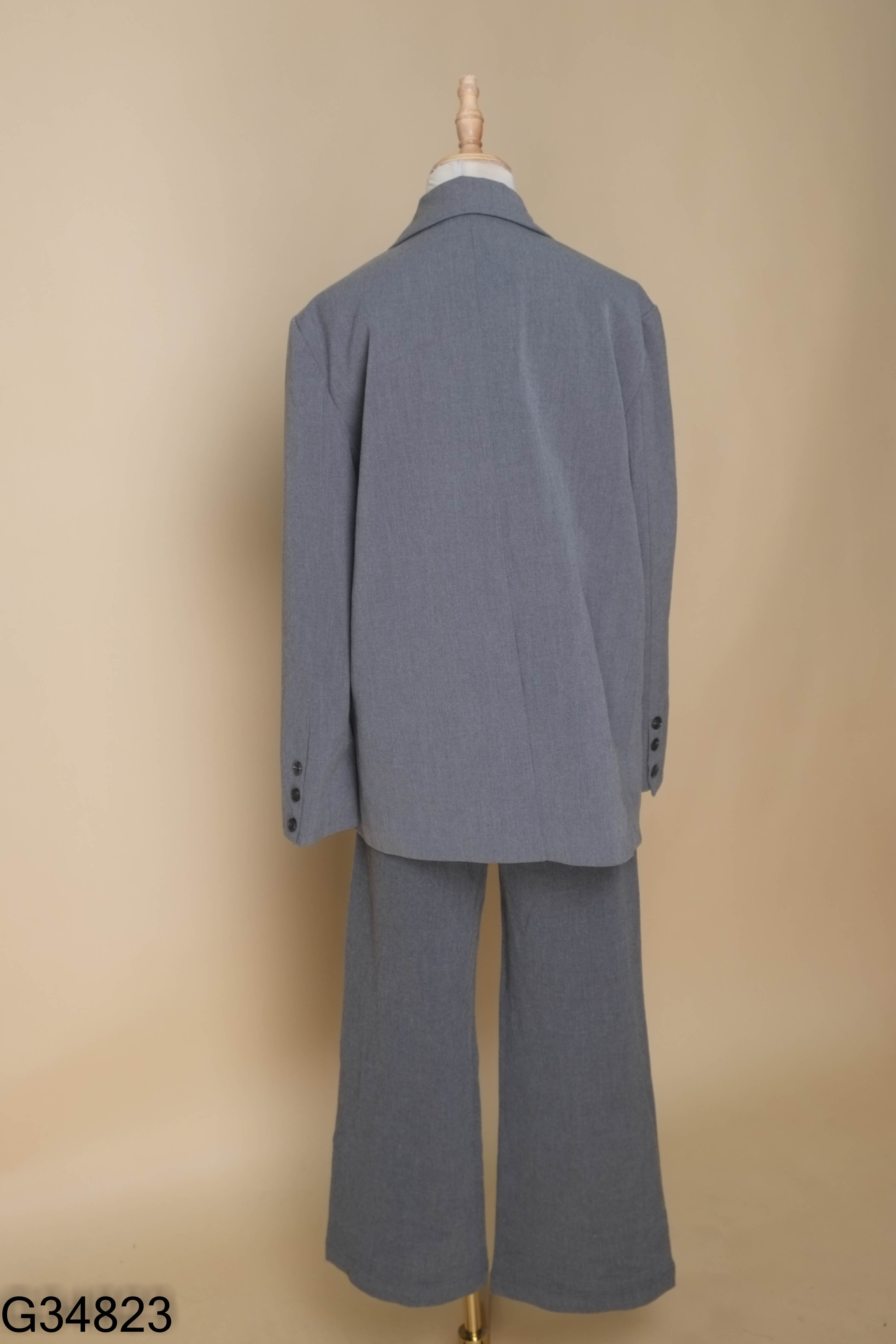 Set Áo blazers ghi xám + Quần
