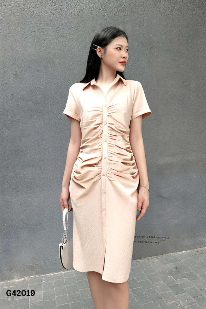 NEWTAG Váy be dúm phối khuy