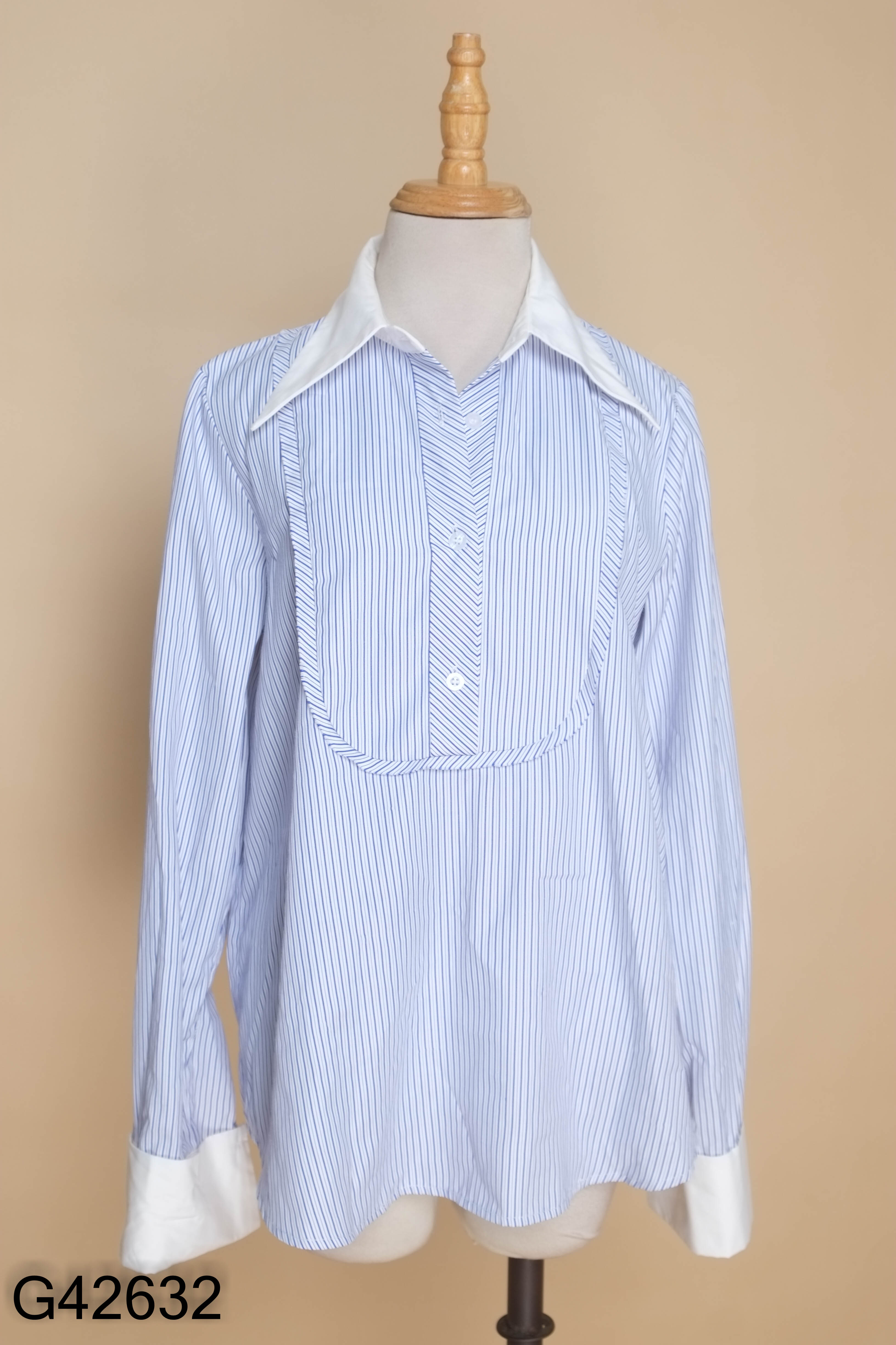Áo sơ mi xanh sọc trắng HUONG BOUTIQUE