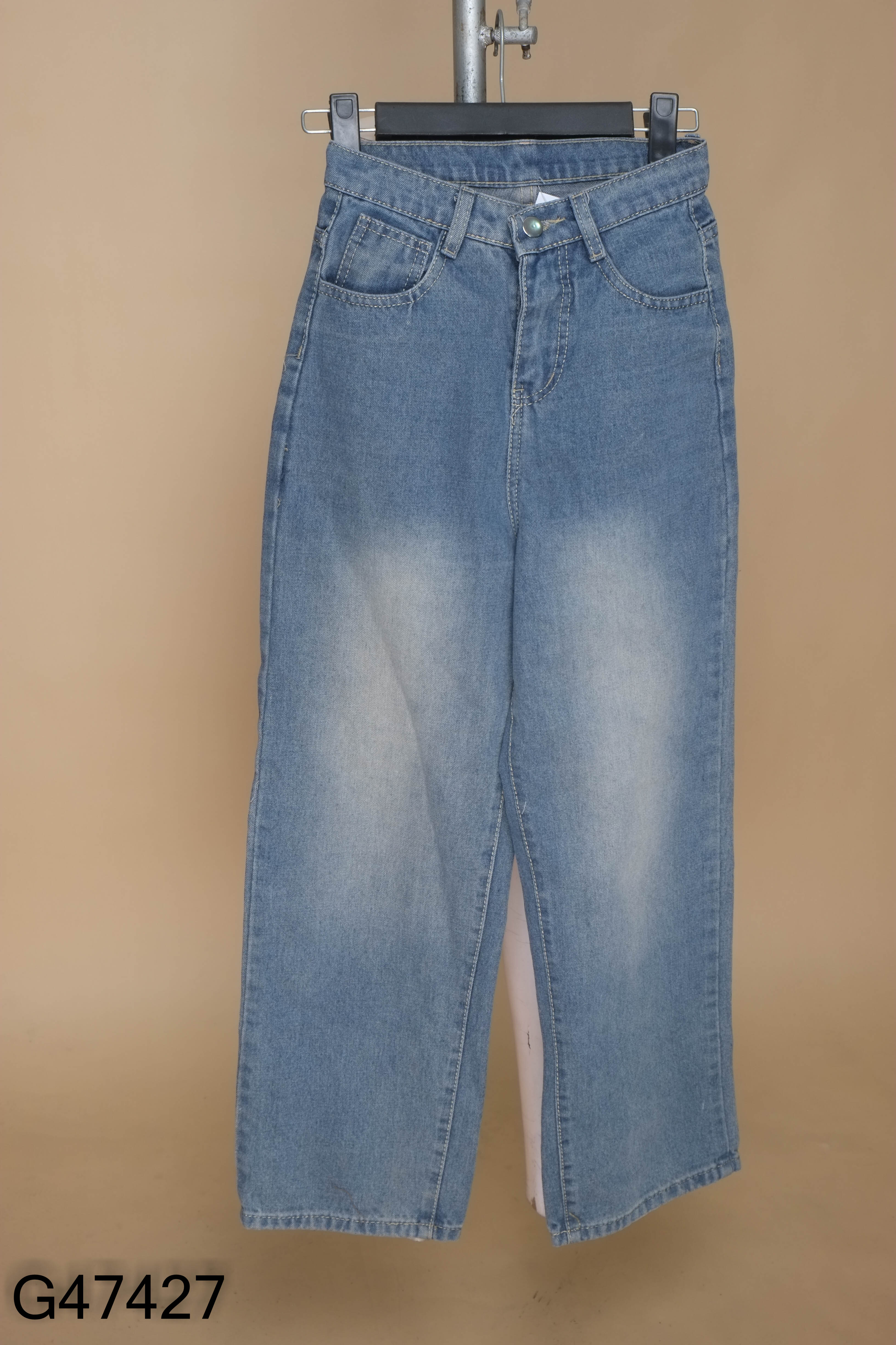 Quần jeans xanh loang
