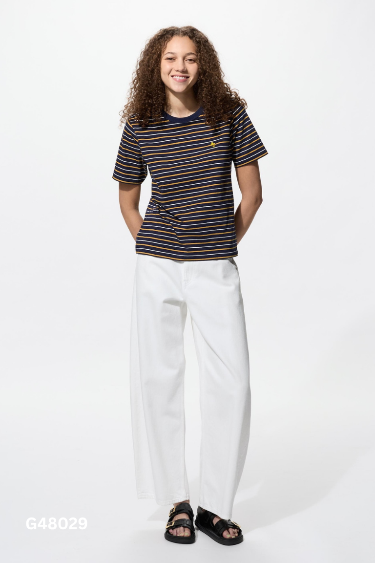 Áo xanh than UNIQLO kẻ