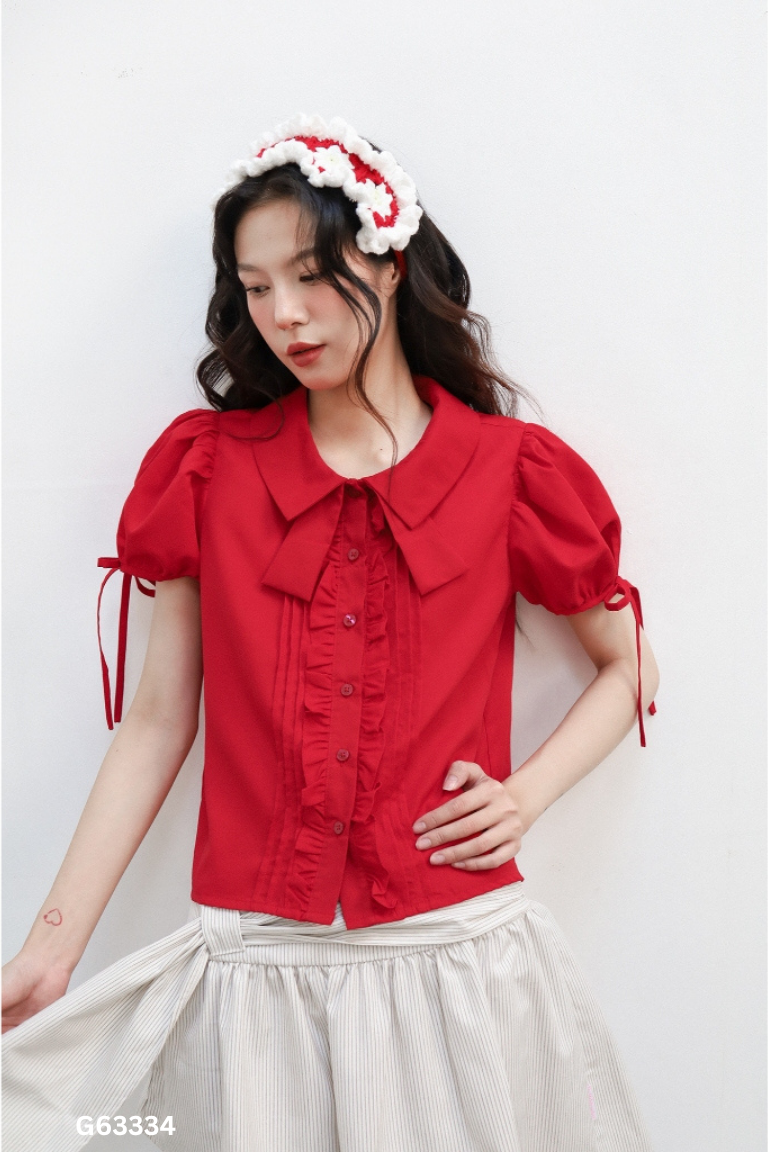 Áo babydoll đỏ DOUBLE MOONSHOT