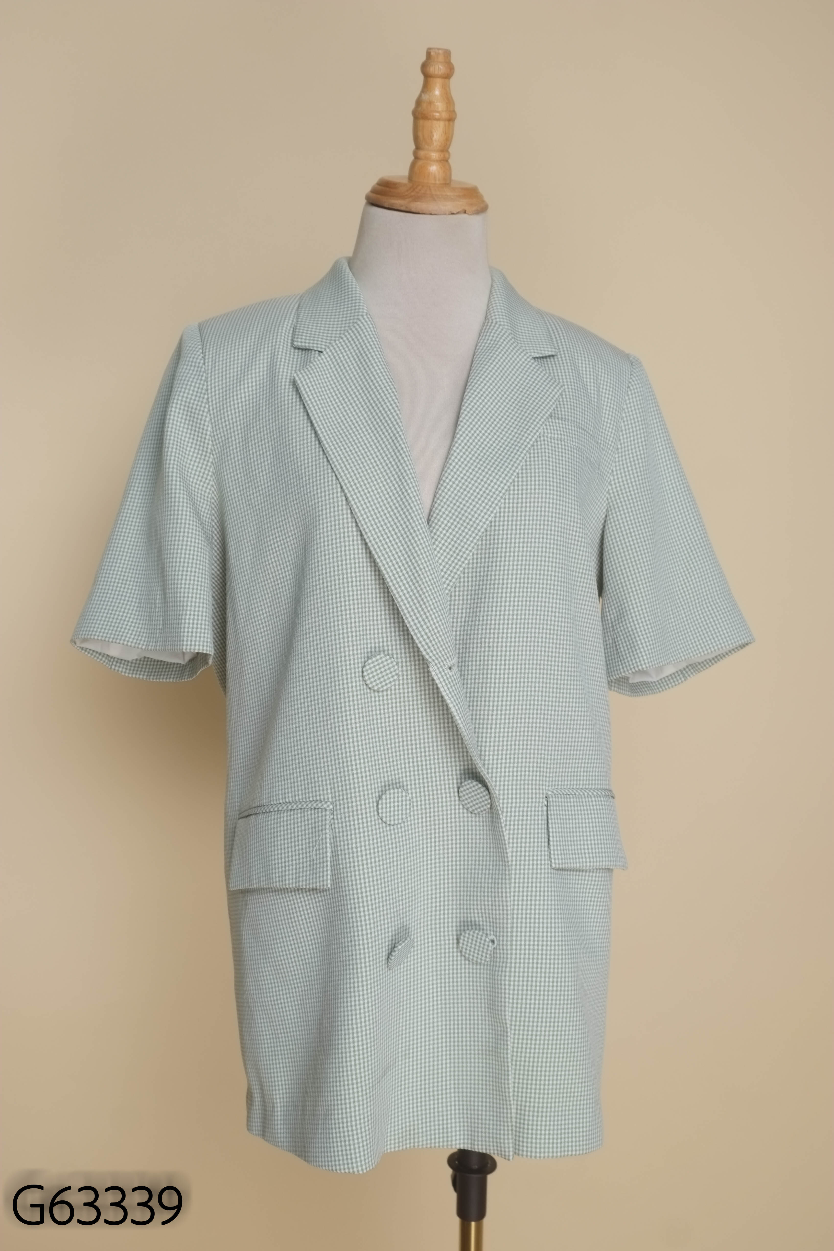 Áo vest BOHEE xanh kẻ