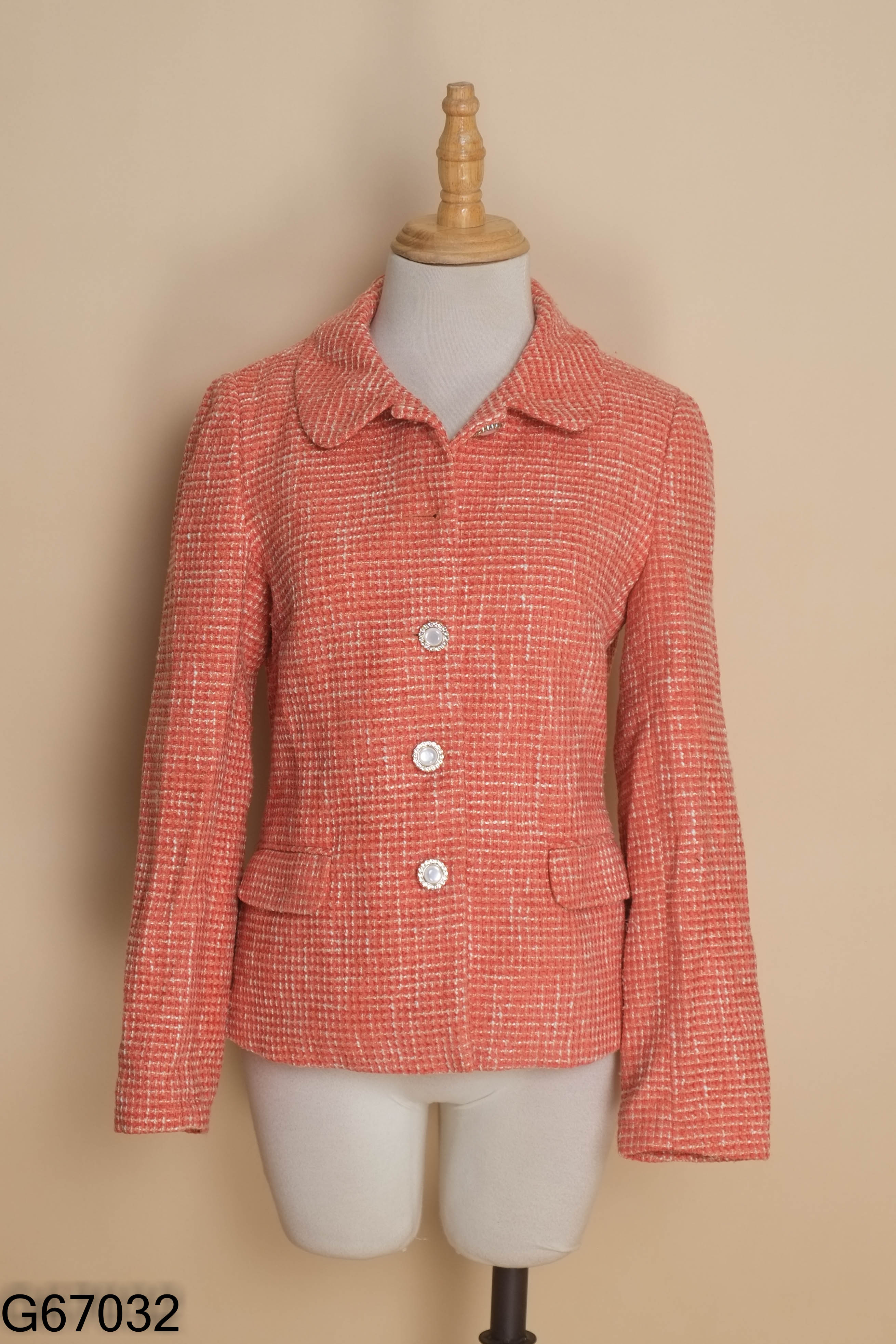 Áo blazer dạ len cam đỏ H.Y DESIGN