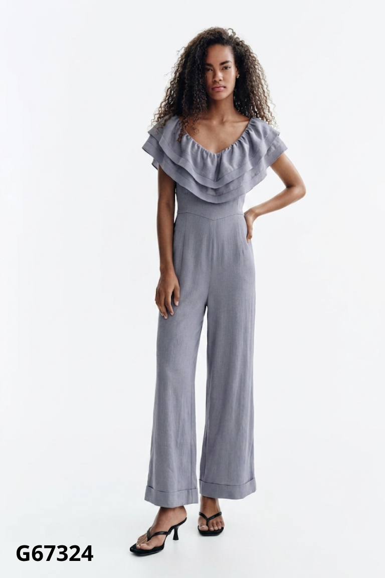 Jumpsuits HM lụa xám