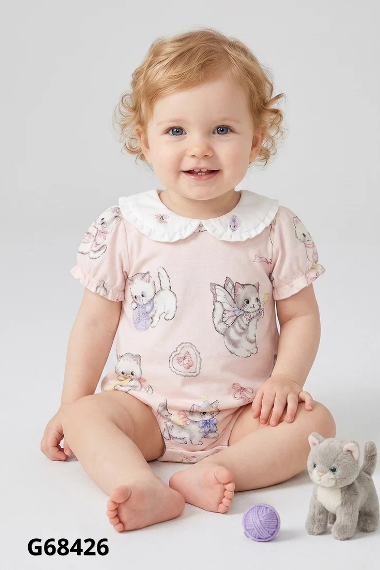 NEWTAG Bodysuits hồng họa tiết