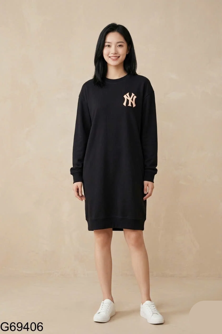 Váy MLB đen suông