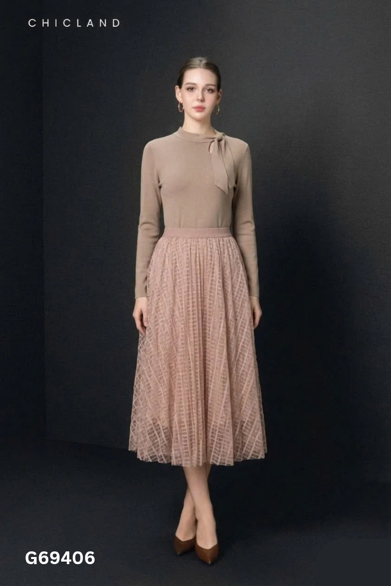 Váy VERO MODA be dài phối lưới