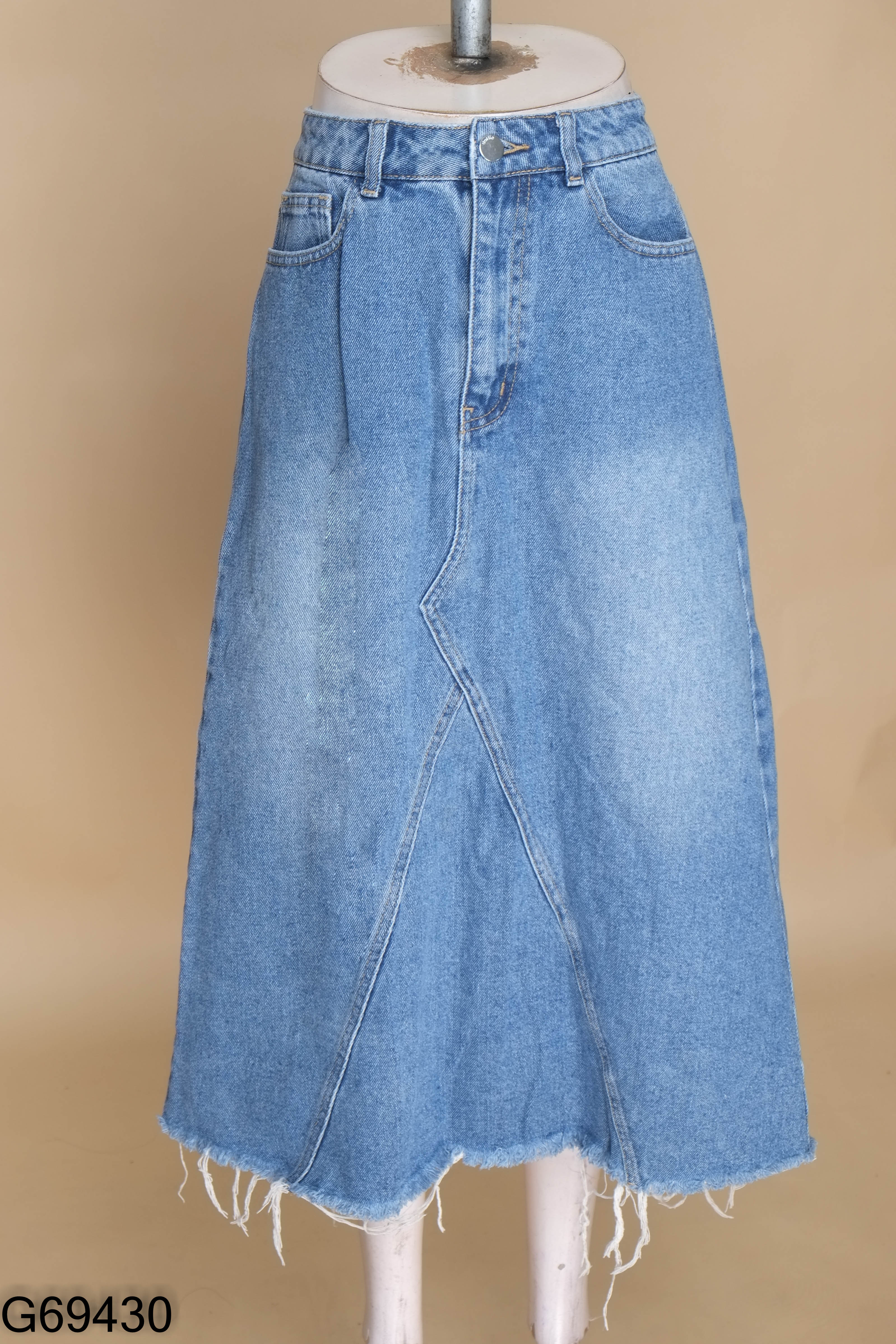 Chân váy DOTTIE jeans xanh
