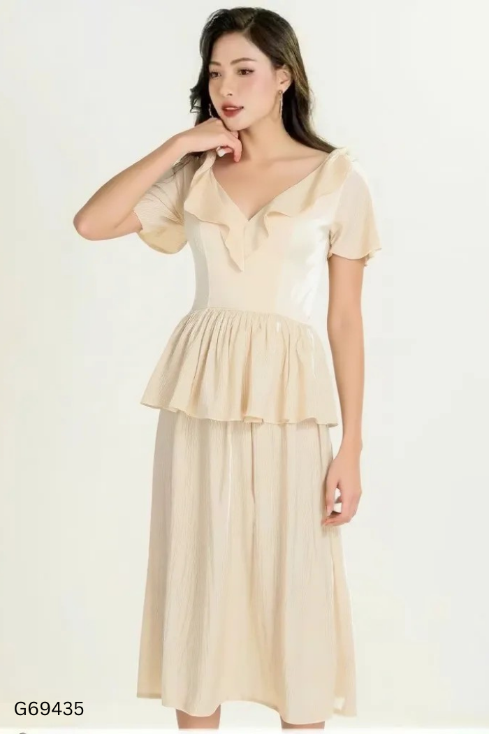 NEWTAG Váy organza LÀ LAN be phối bèo