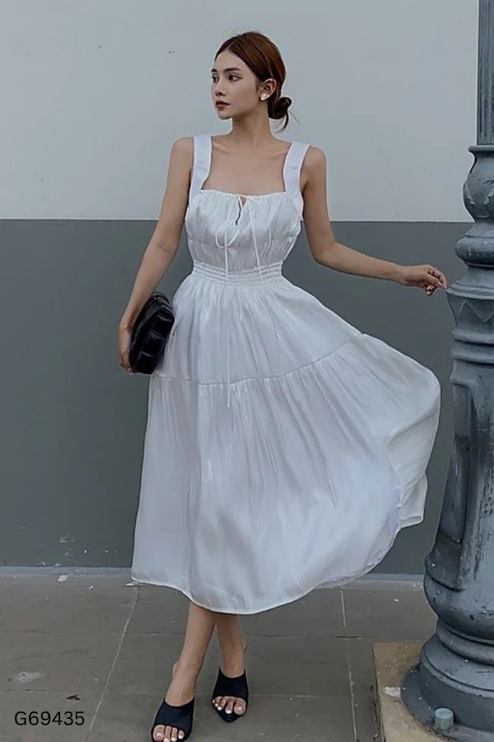 NEWTAG Váy EDINI organza trắng