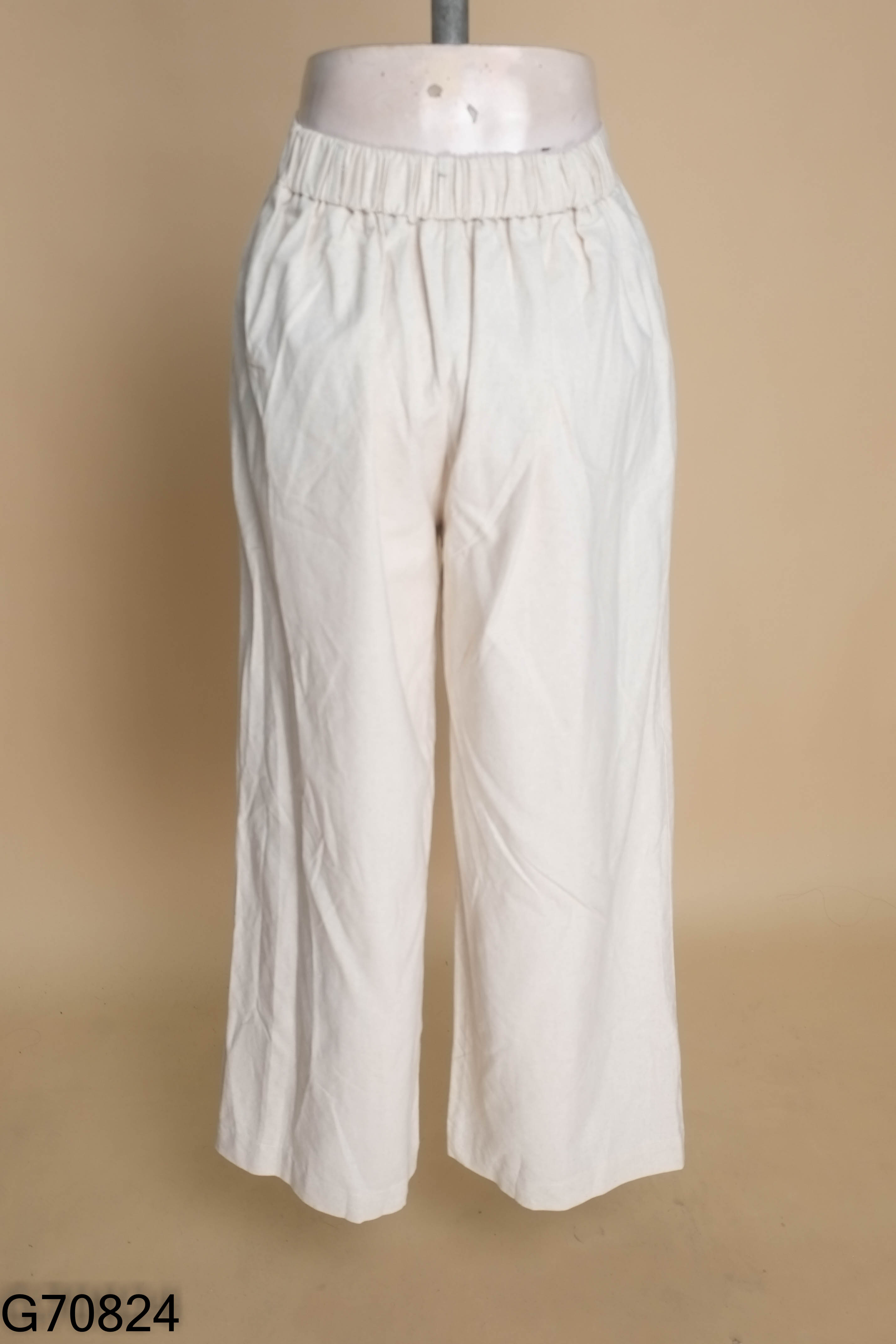 Quần LAHSTORE linen be ống rộng