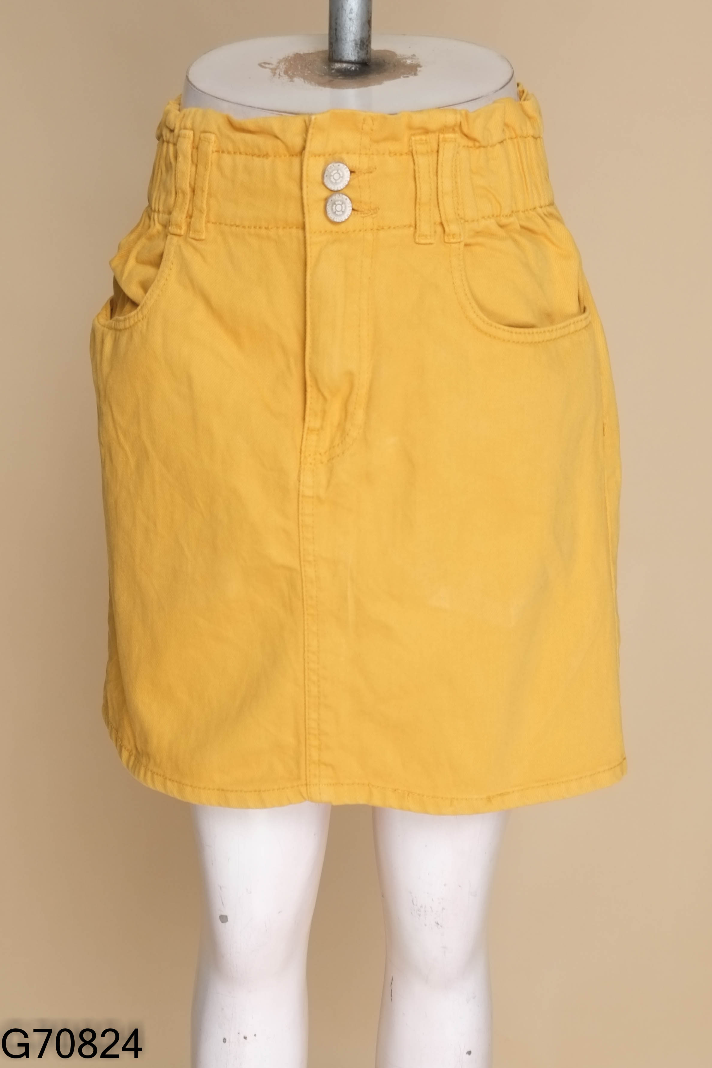 Chân váy ZARA jeans vàng