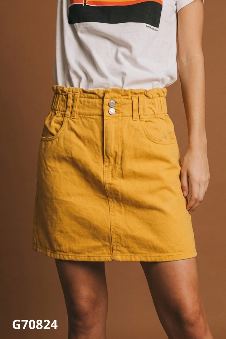 Chân váy ZARA jeans vàng