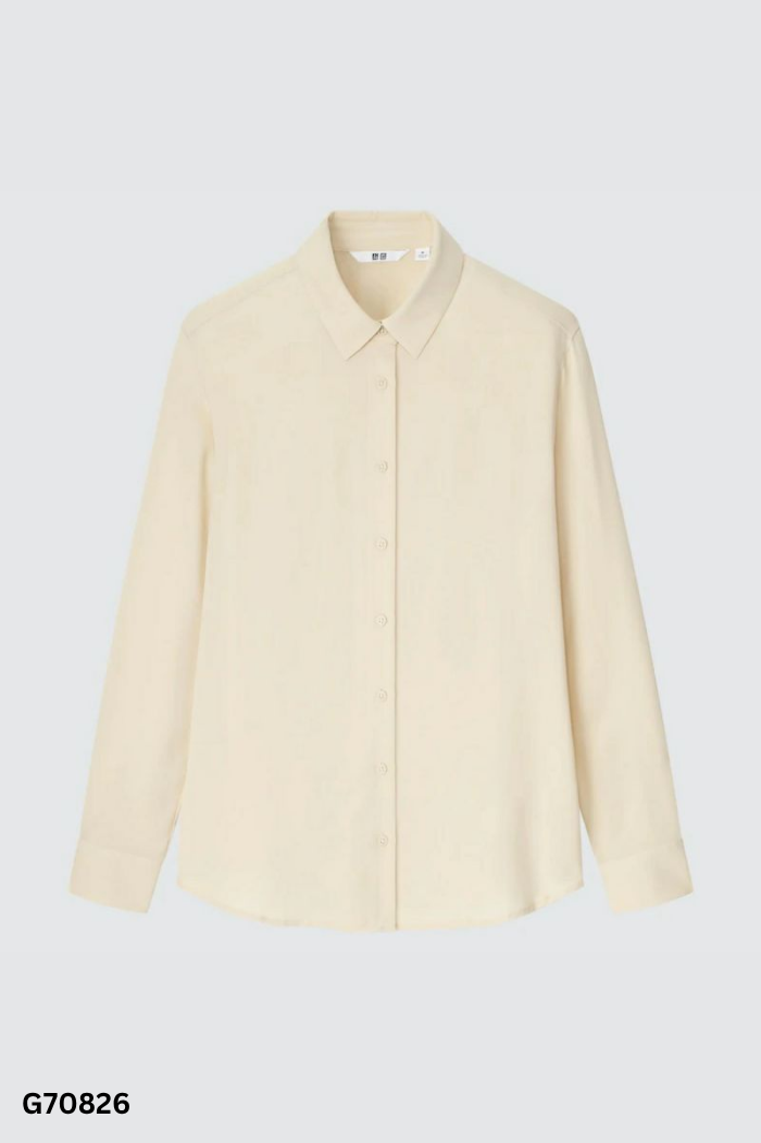 Áo sơ mi UNIQLO vàng nhạt