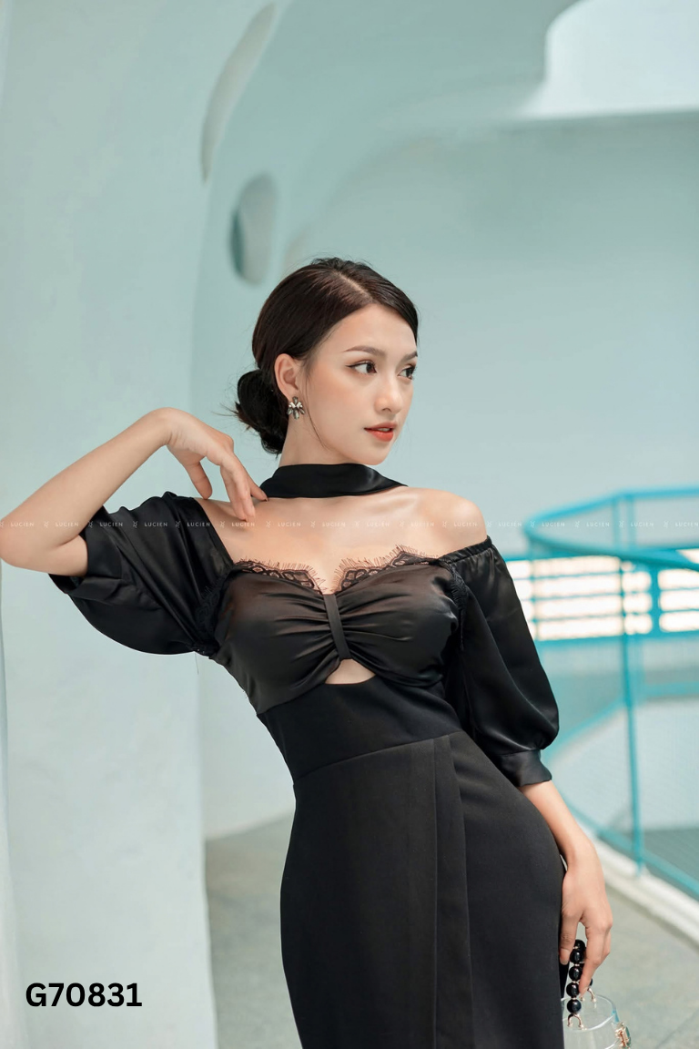 Váy LUCIEN đen cúp ngực