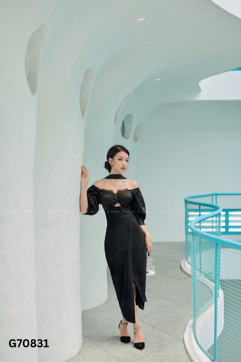 Váy LUCIEN đen cúp ngực