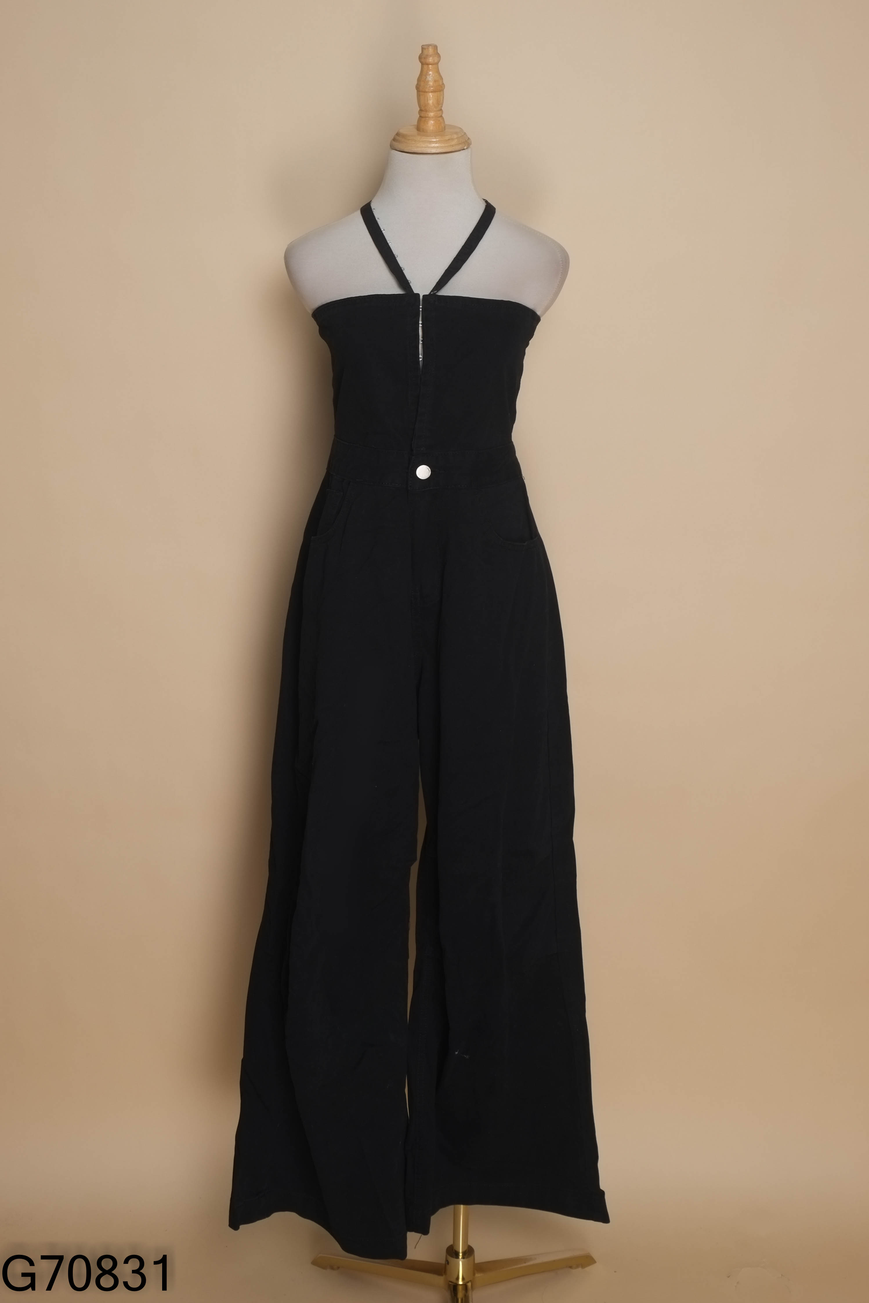 NEWTAG Jumpsuit đen quây ngực