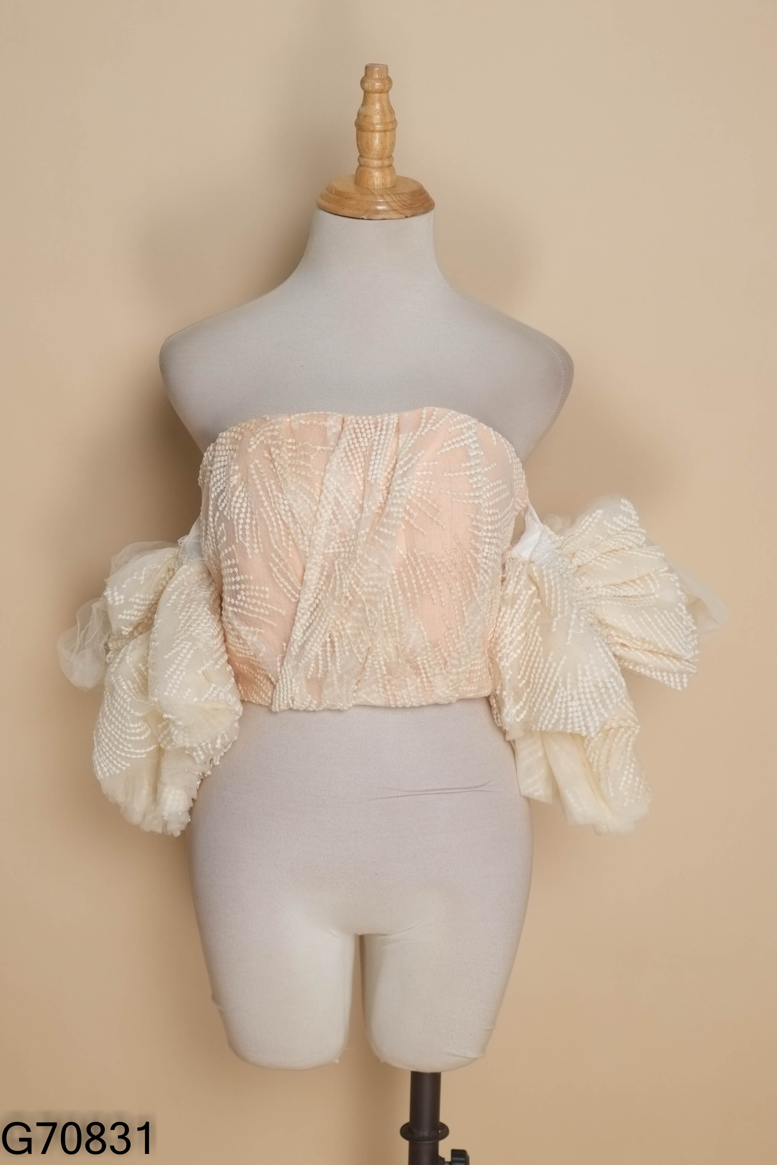 Áo corset be họa tiết