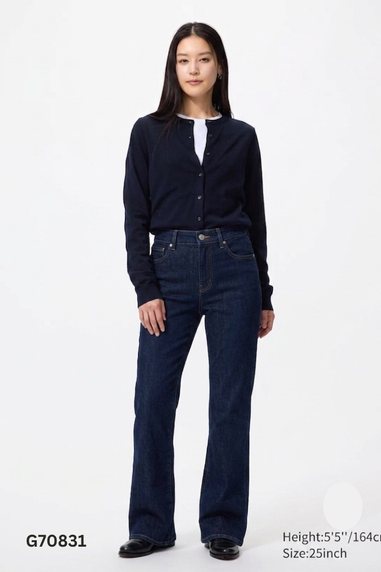 Quần jean UNIQLO xanh trơn