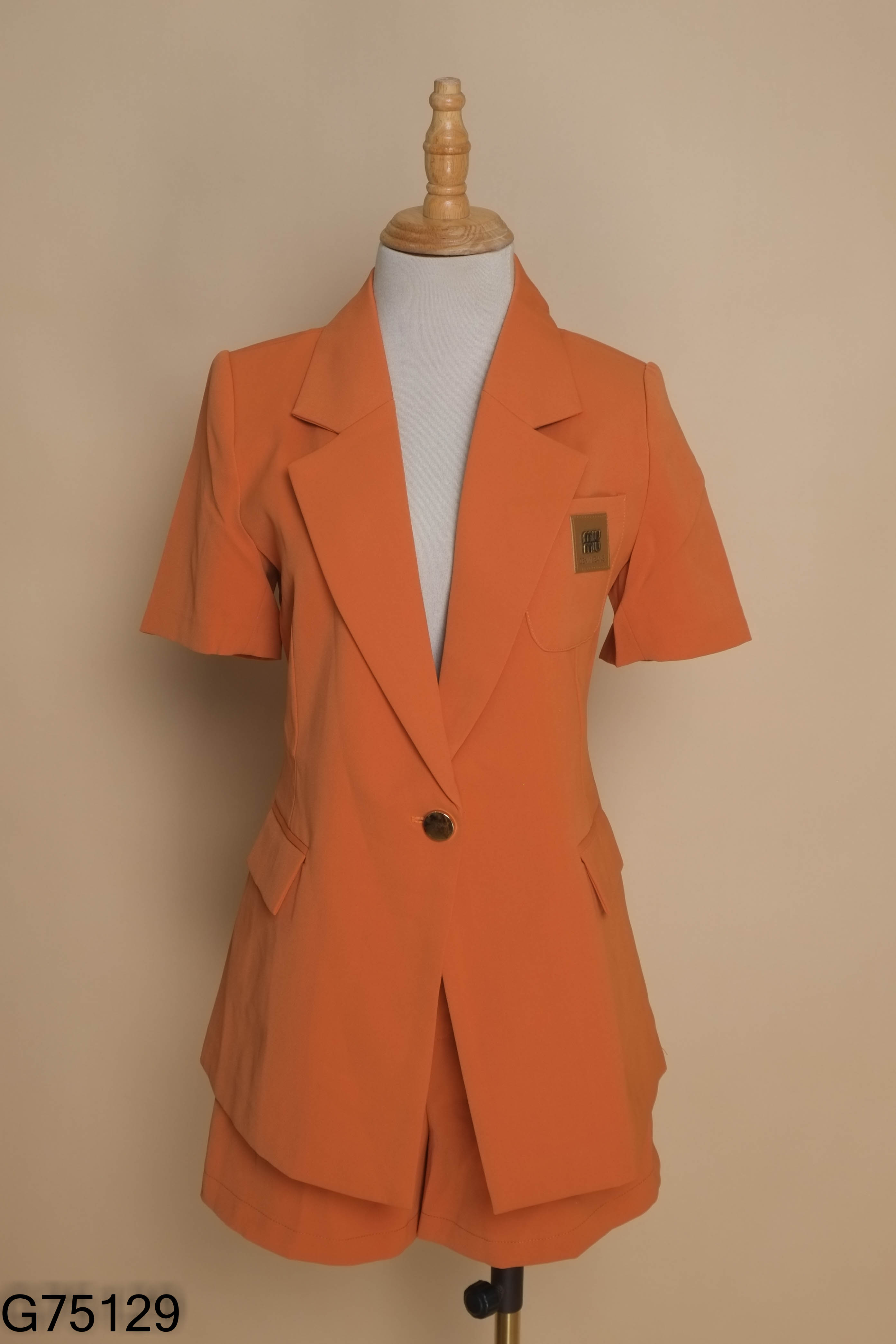 SET áo vest NL cam tag chữ miu+ quần