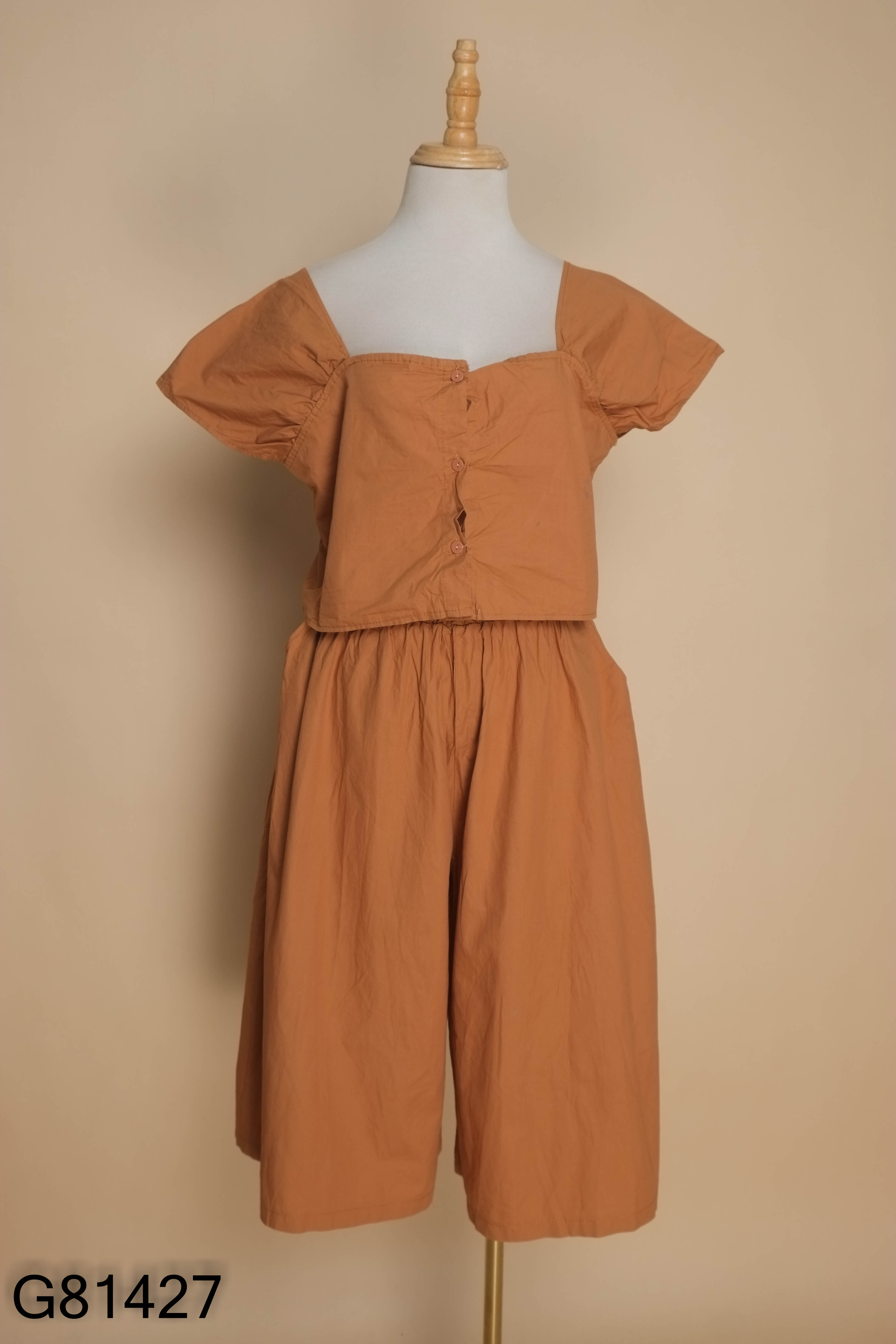 Set Áo thô nâu + quần