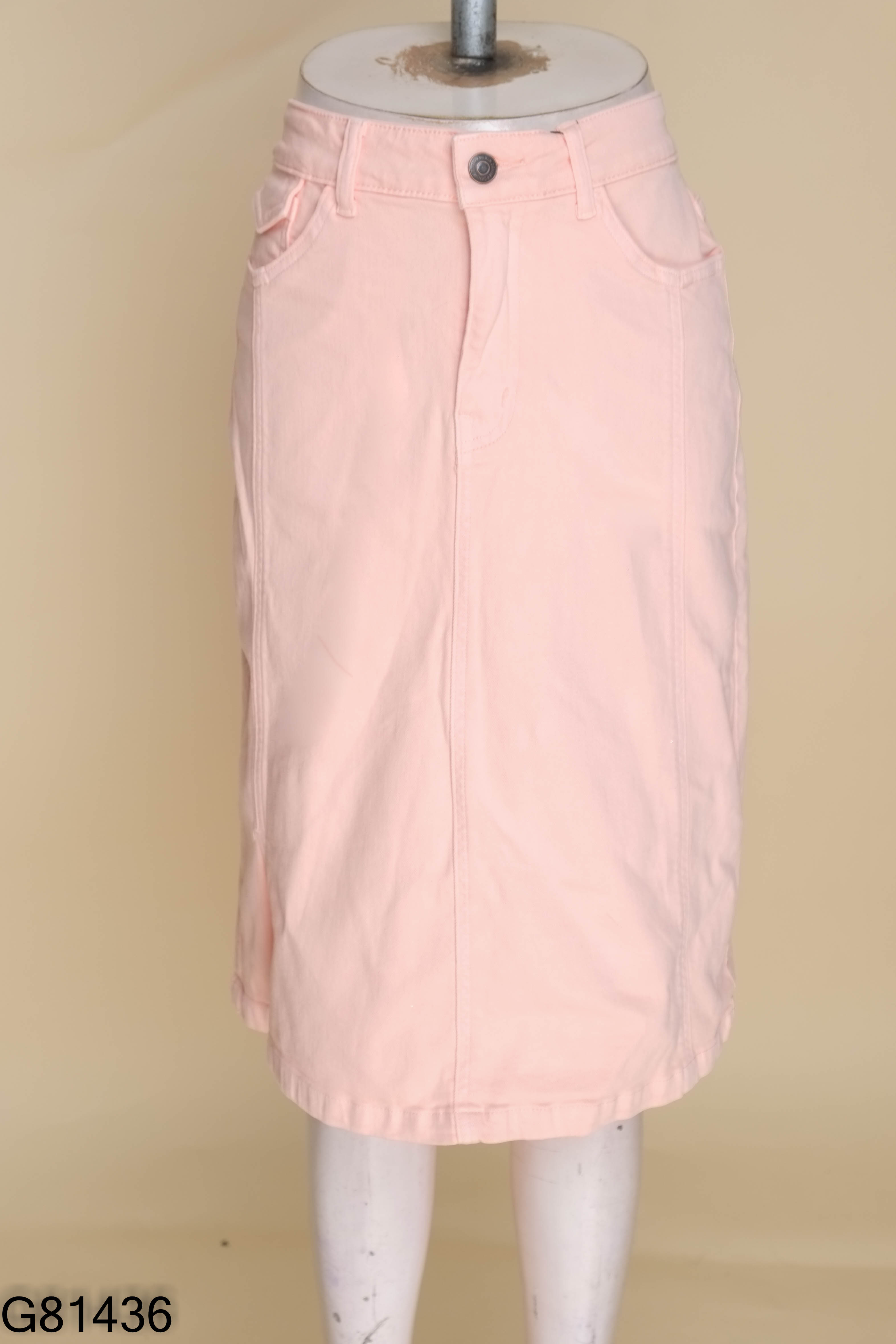 NEWTAG Chân váy cam MANGO jeans trơn