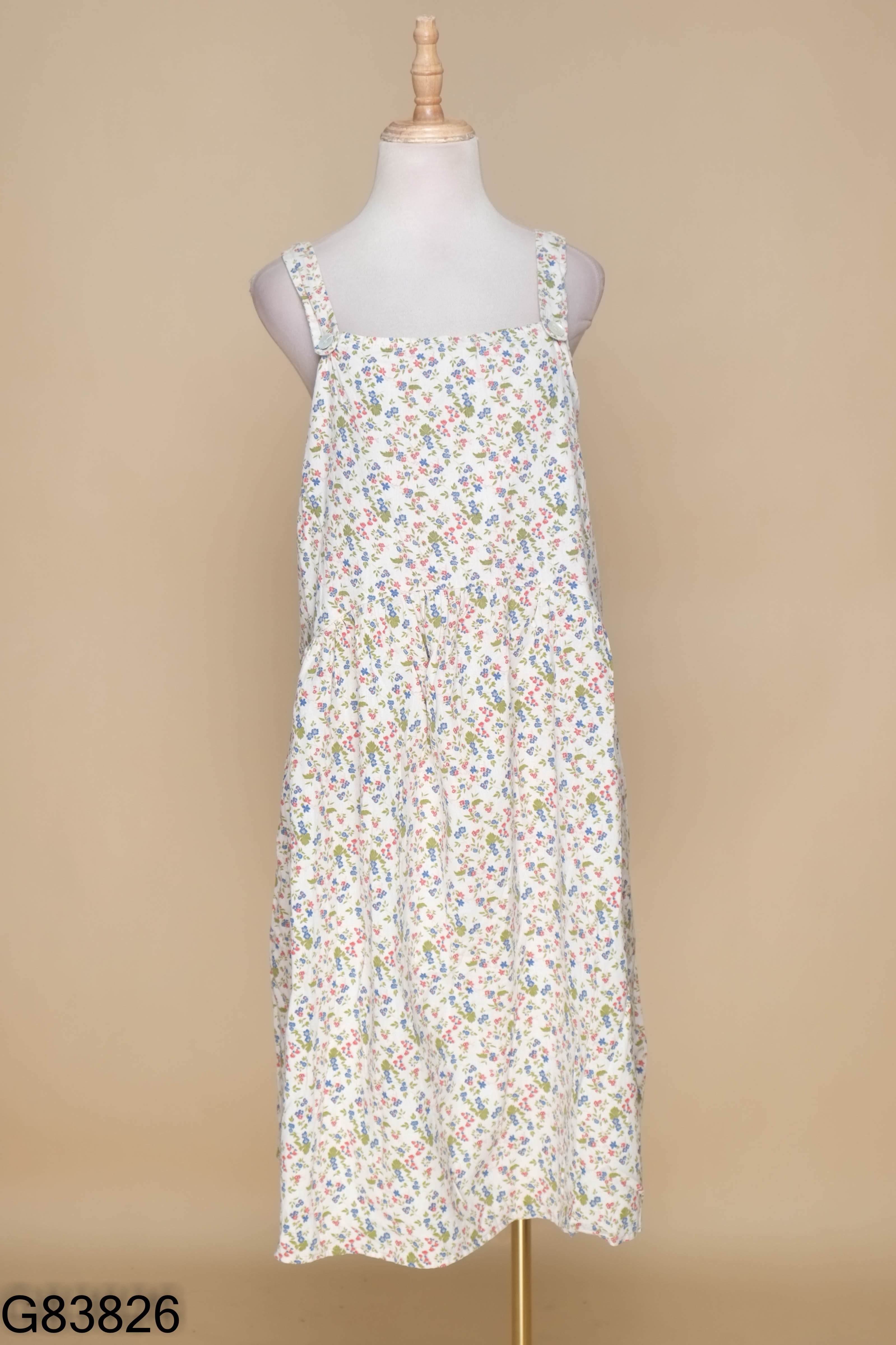 Váy yếm linen ZARA be hoa