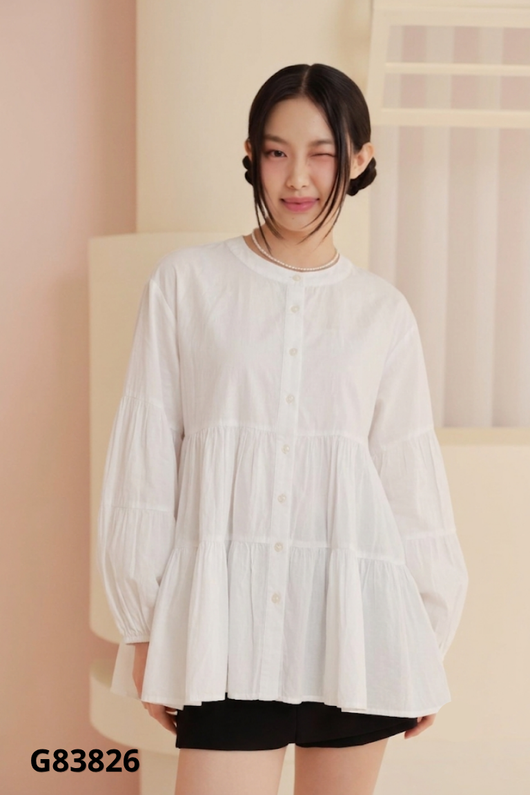 Áo babydoll trắng