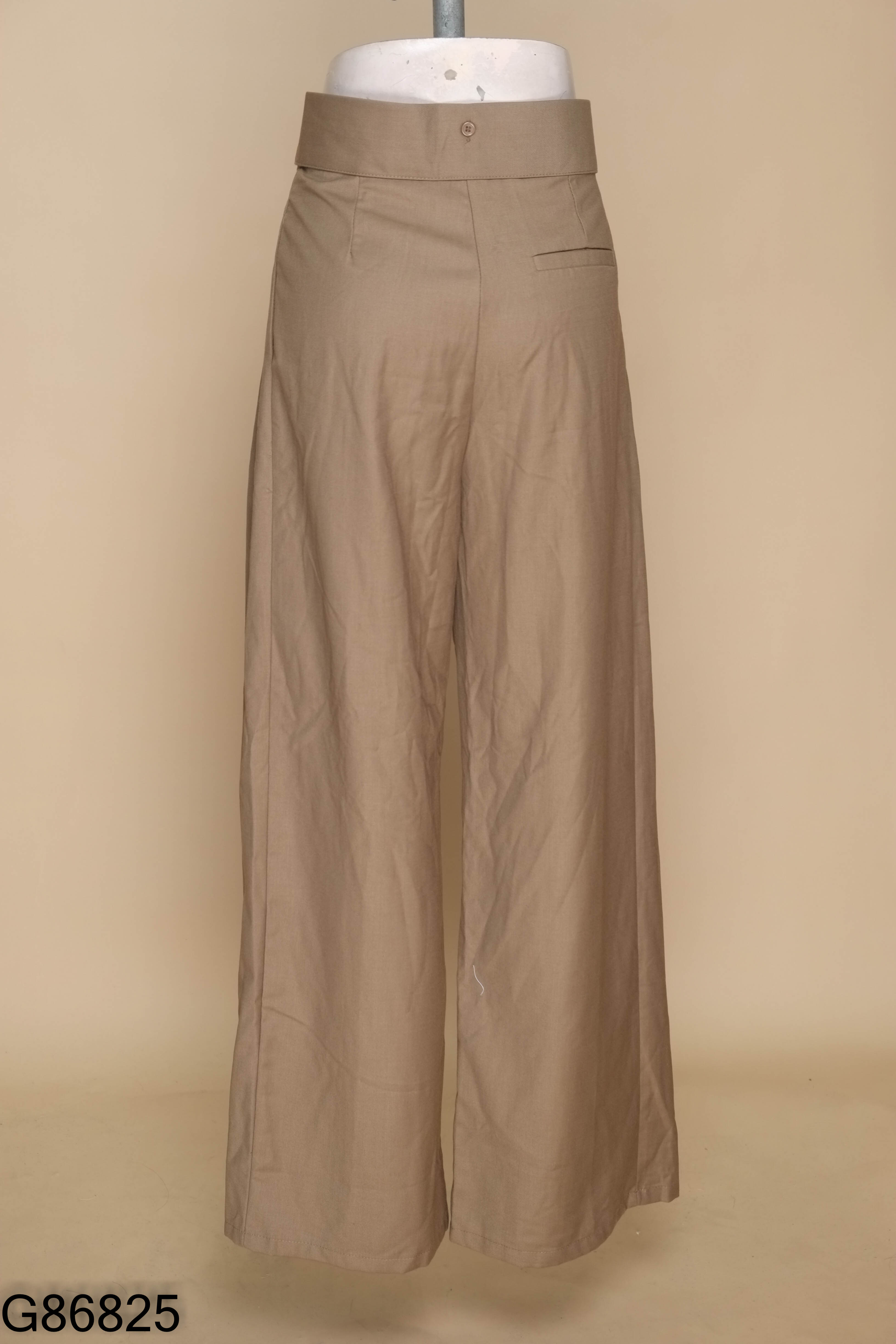 Quần culottes vải nâu