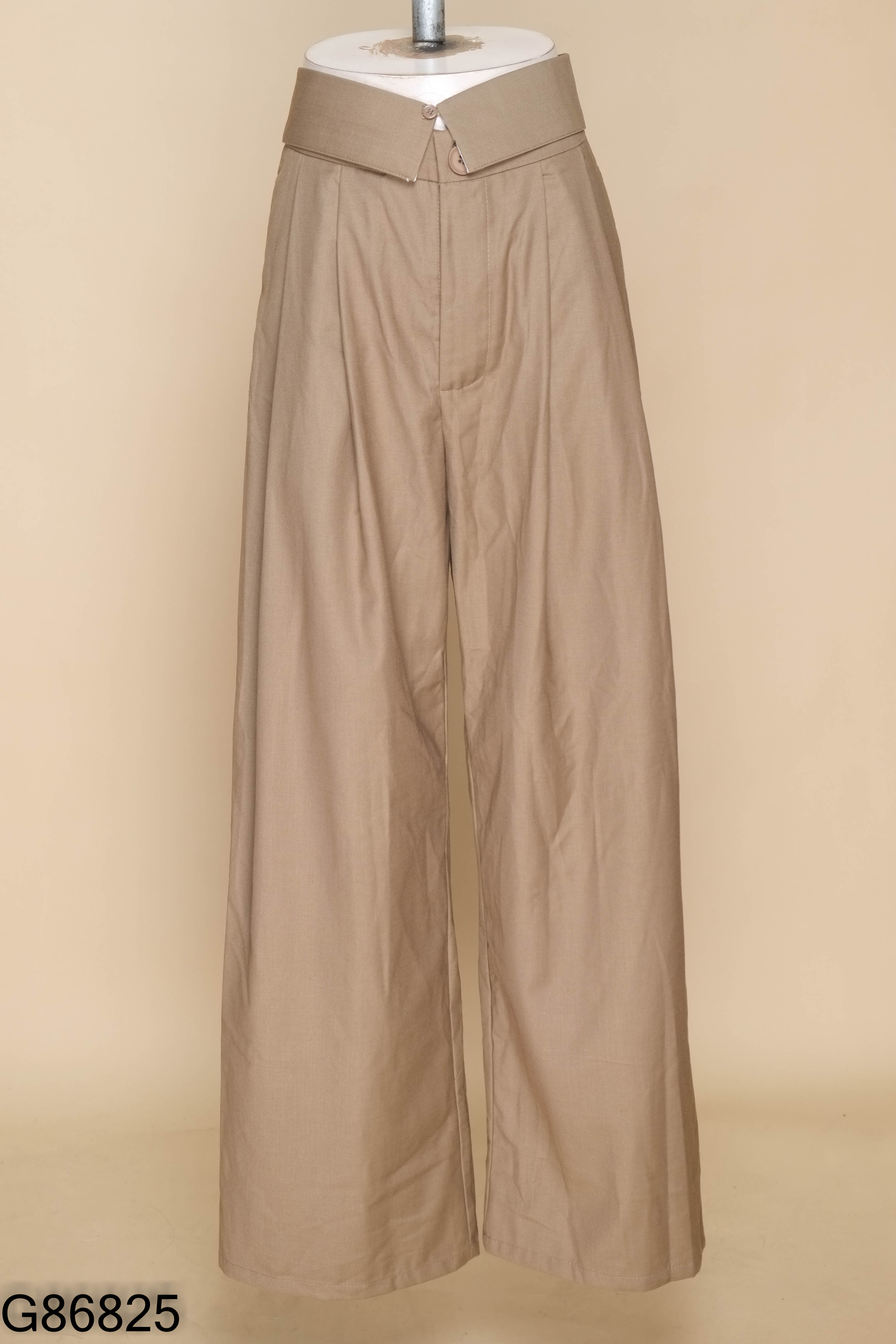 Quần culottes vải nâu