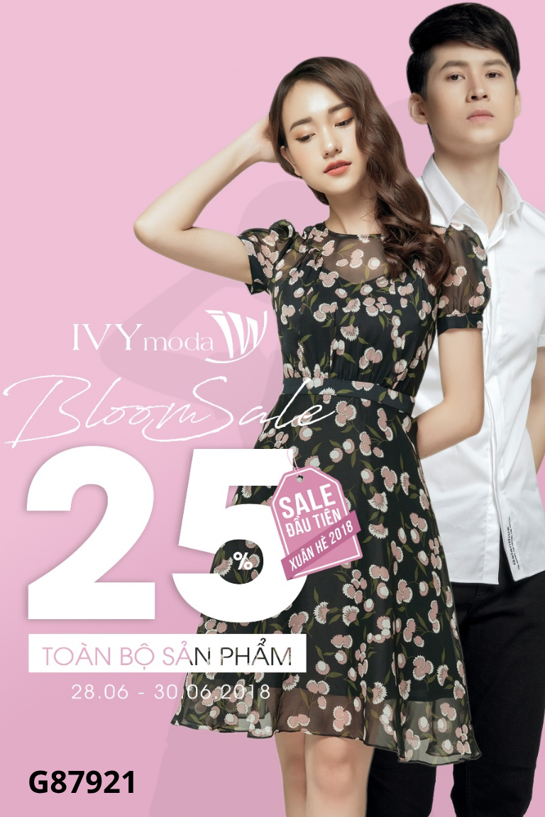 Váy IVY MODA voan đen họa tiết