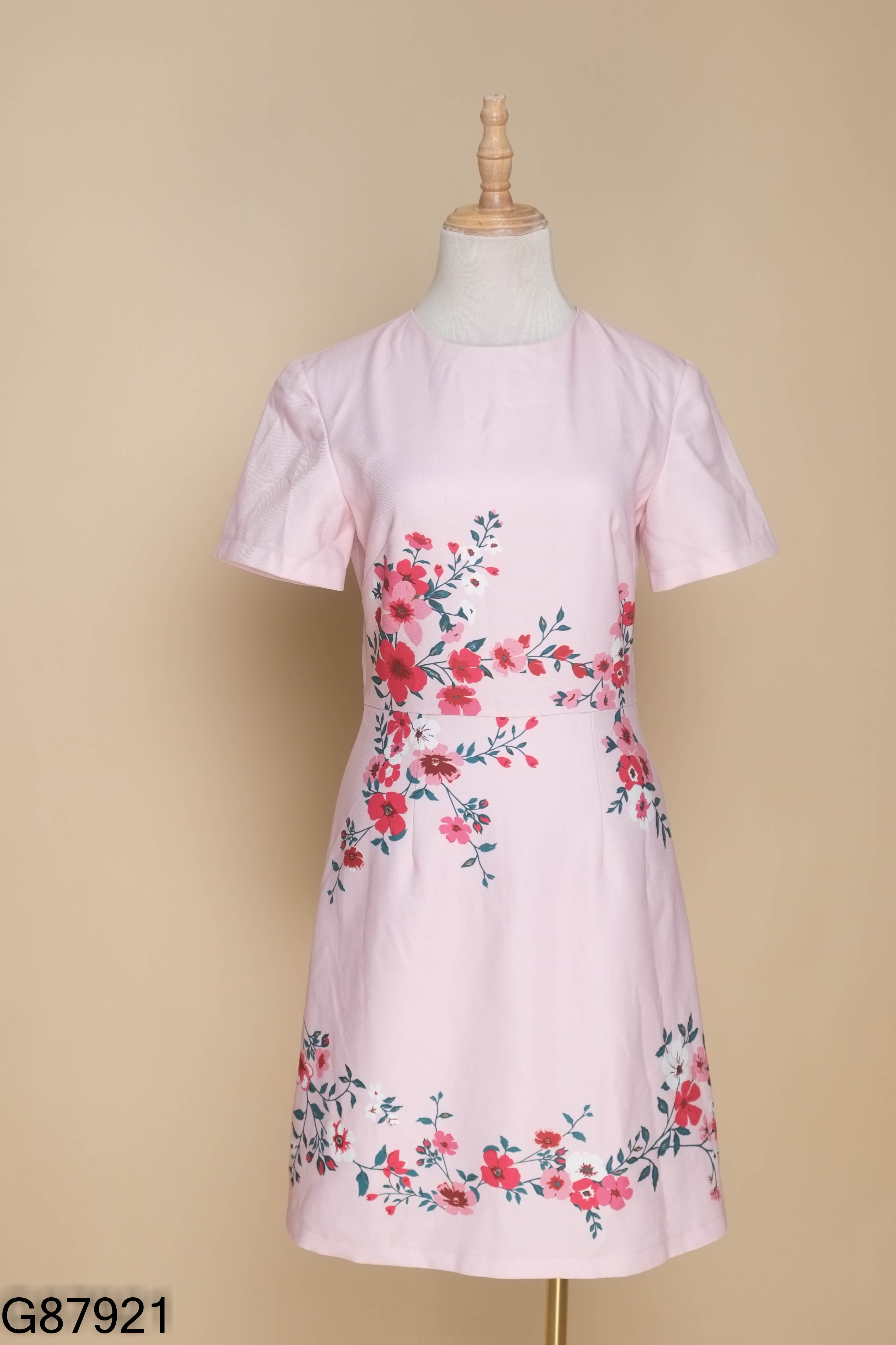 Váy HÀ CÚC hồng in hoa