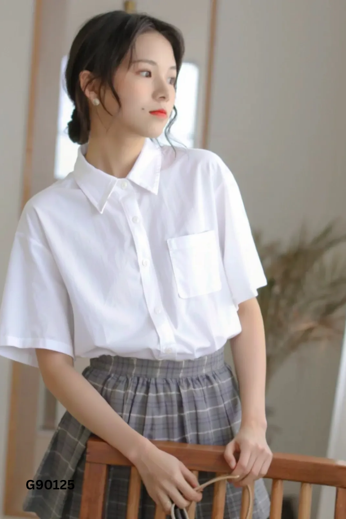 Áo sơ mi MULVAN linen trắng