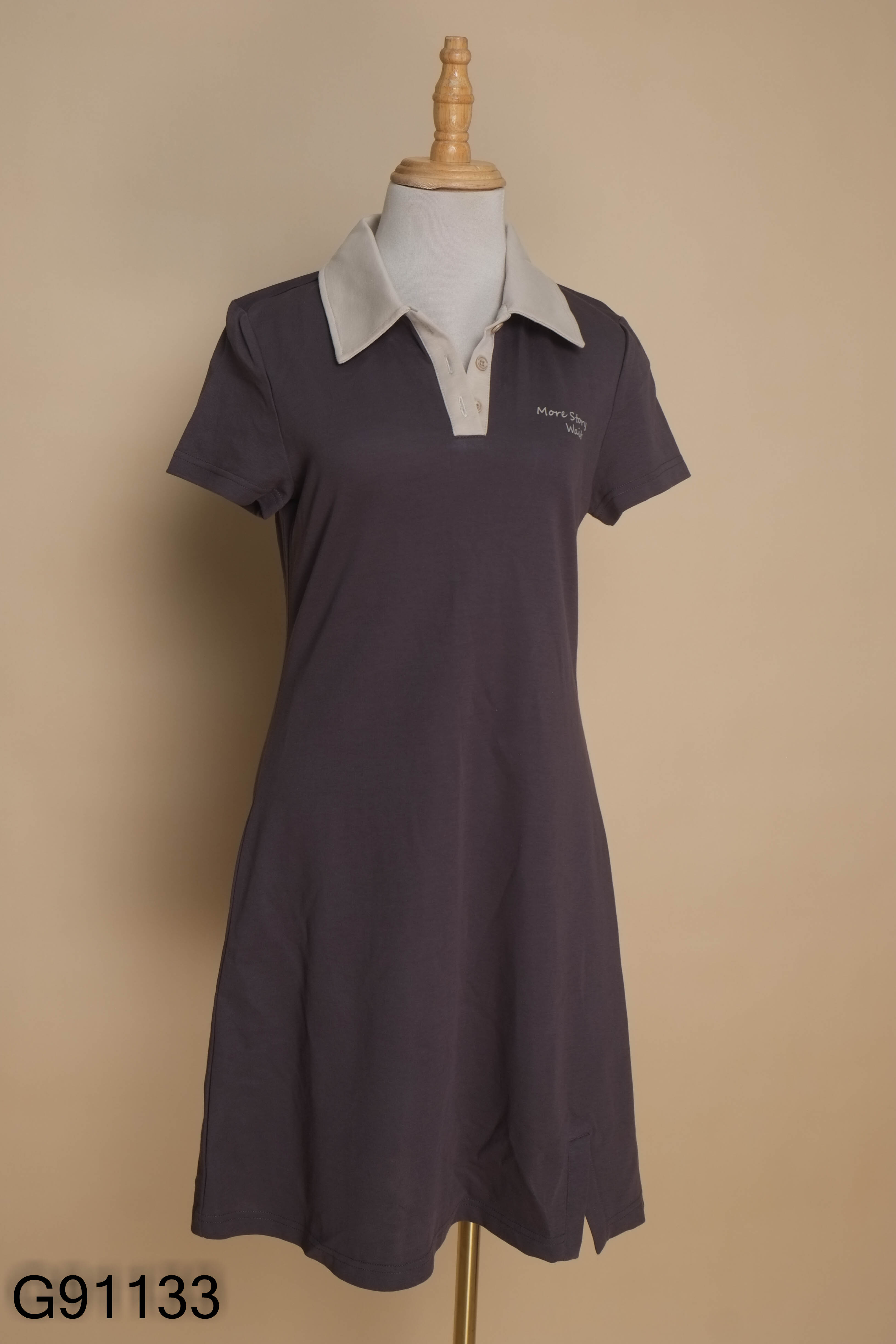 Váy polo KUHN MARVIN xám cổ be