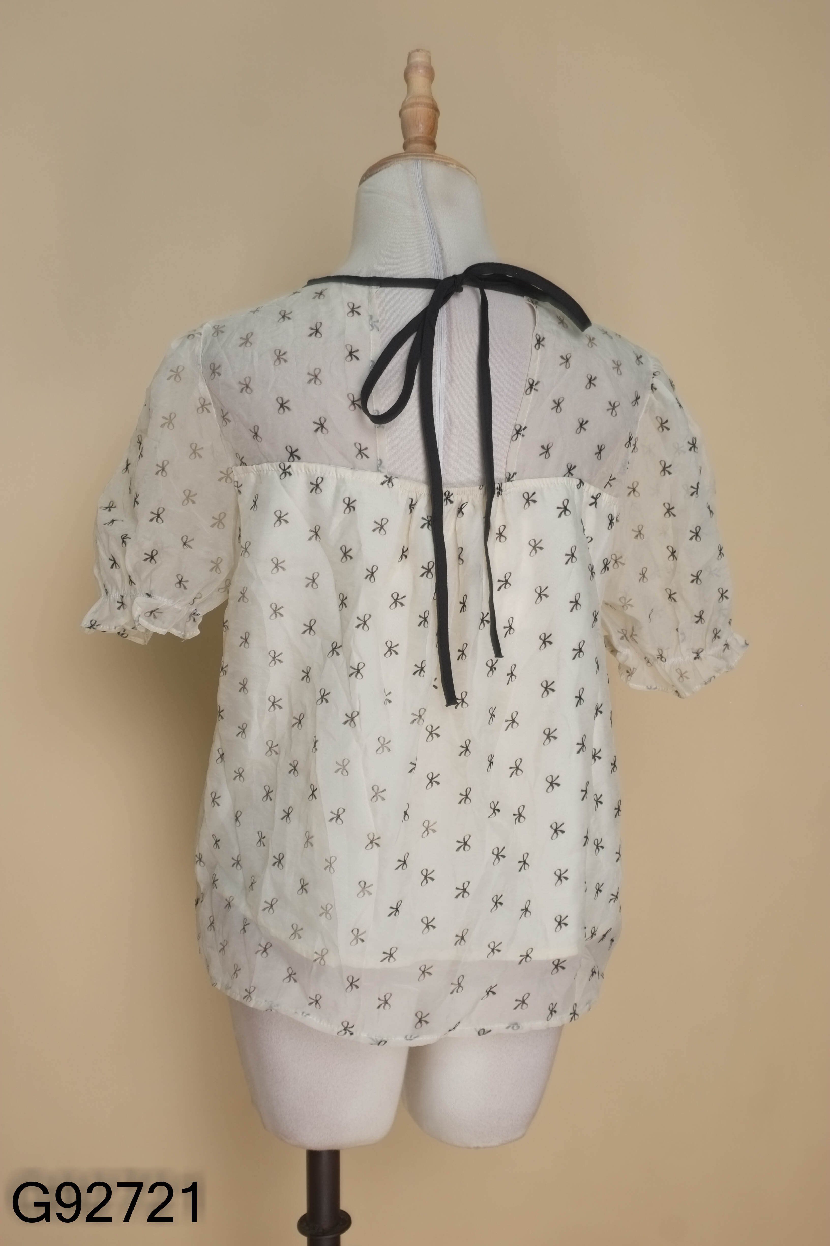 Áo babydoll be họa tiết nơ