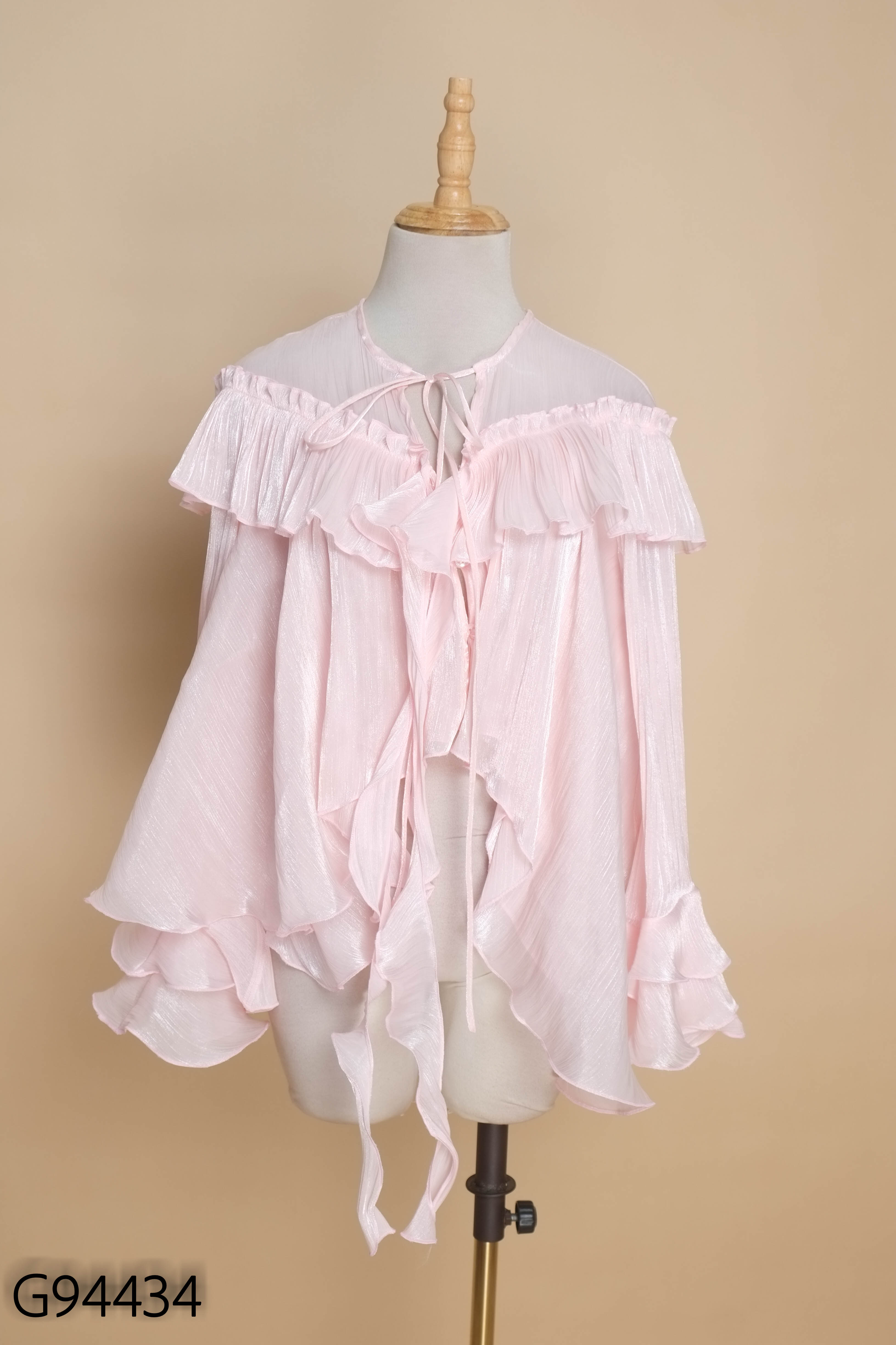Áo organza hồng SOME HOW phối bèo