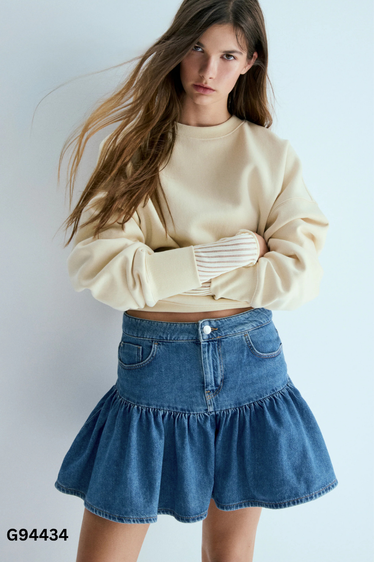 Chân váy HM jeans xanh