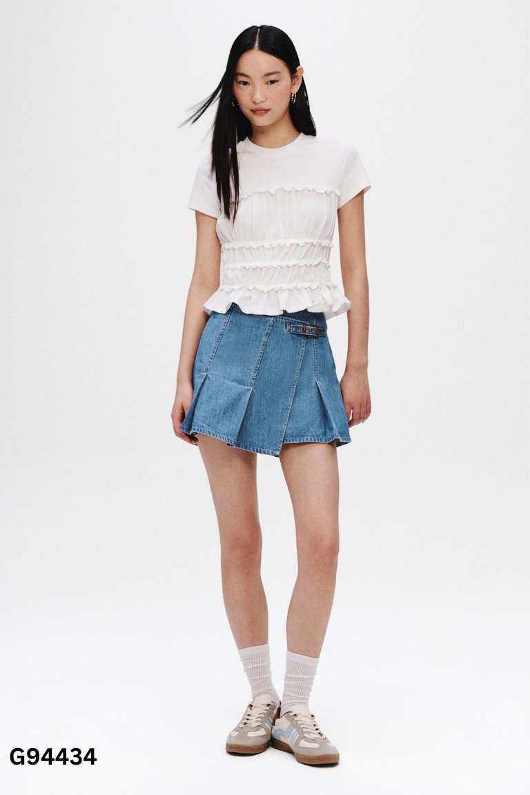 Quần váy jeans HM xanh vạt
