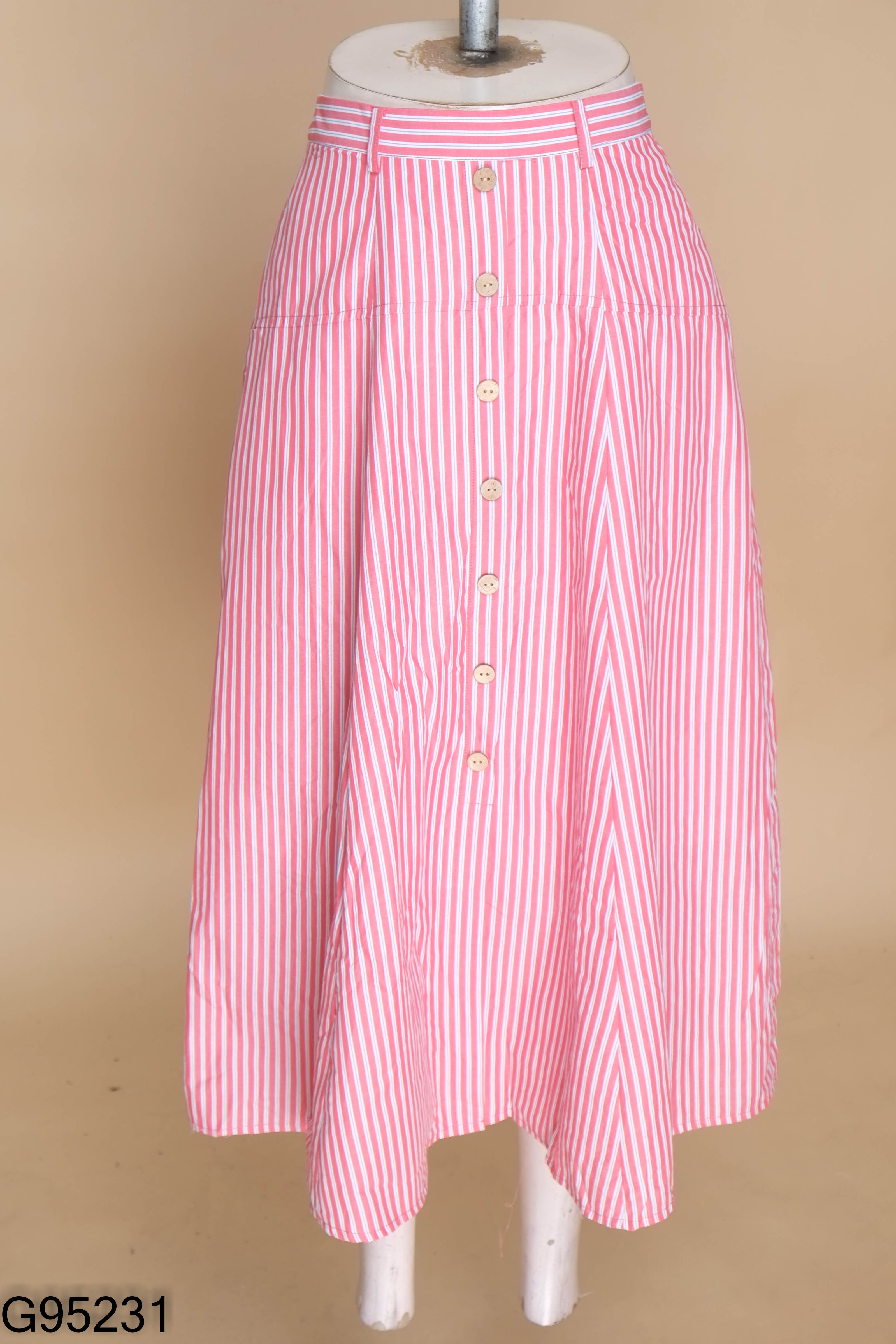 NEWTAG Chân váy ADORE DRESS đỏ sọc