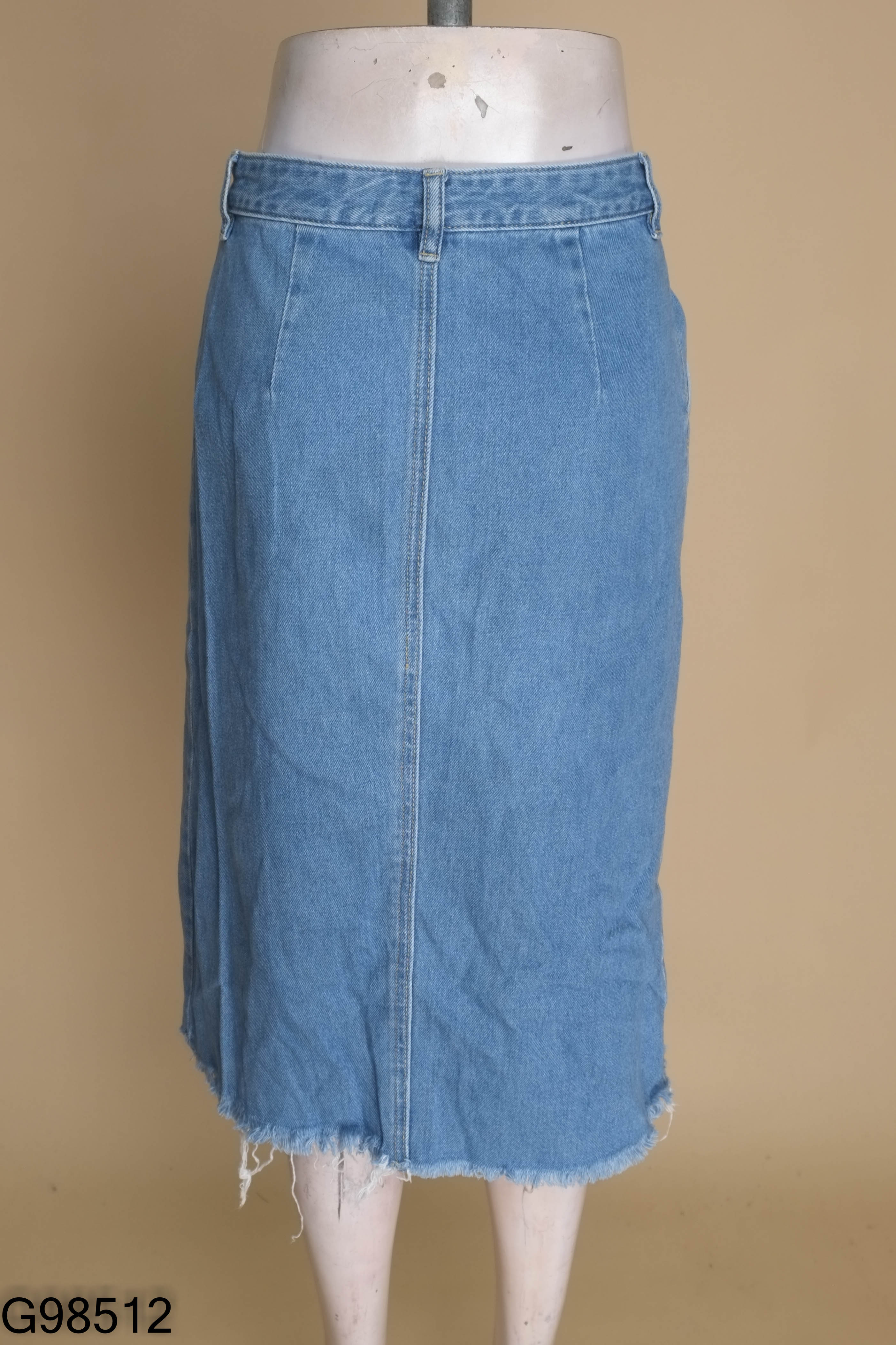 Váy dài jeans cúc